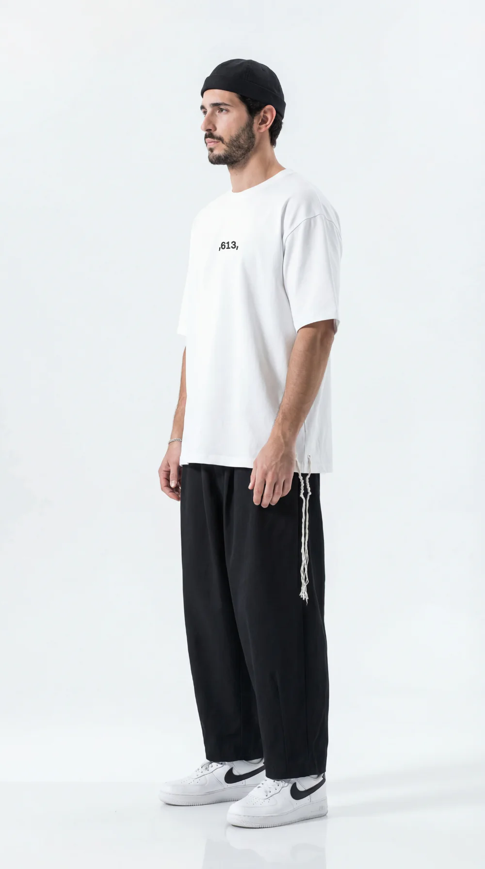 613 - Oversized T-Shirt with Tzitzit - Image 3