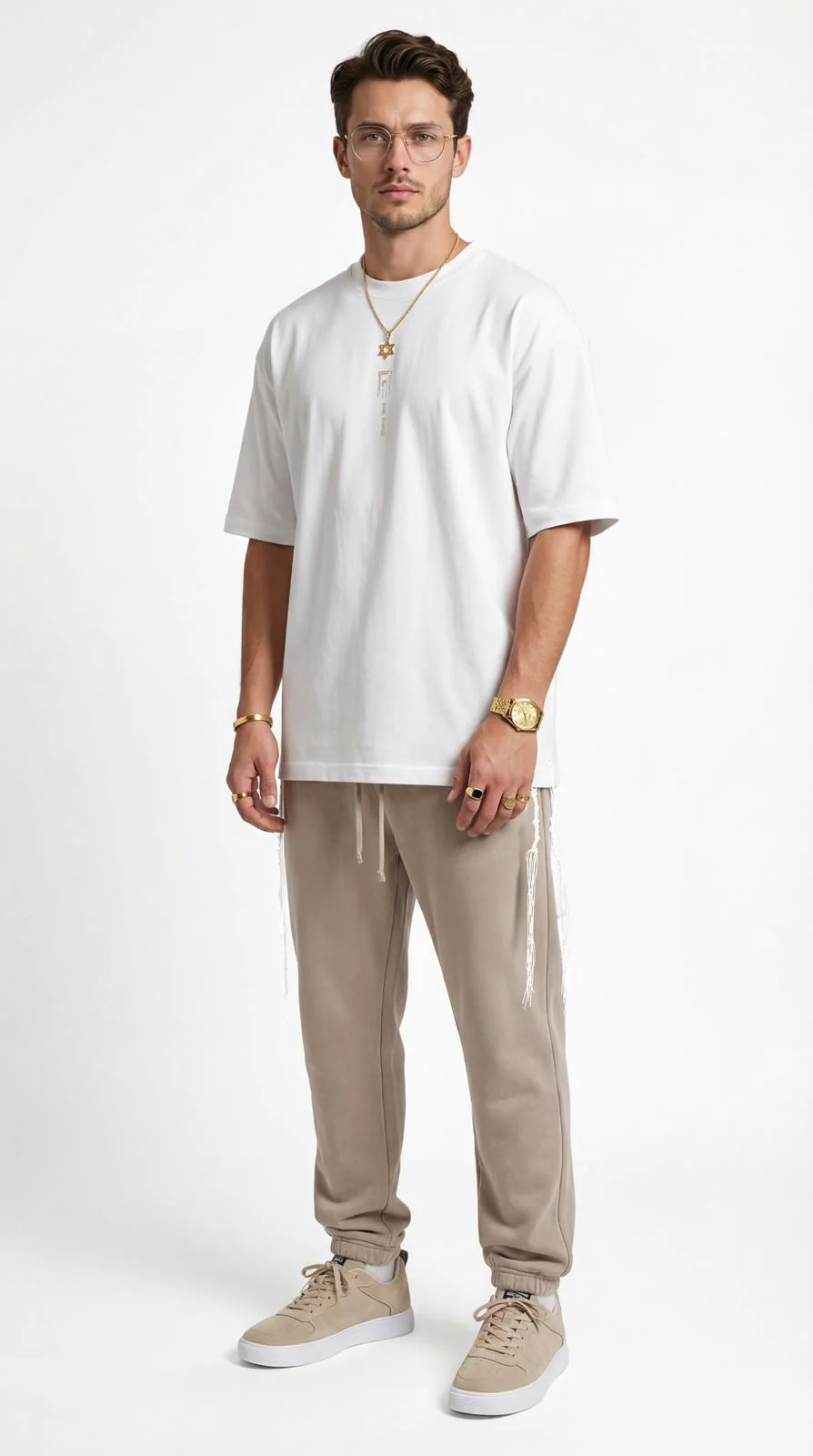 613 - Oversized T-Shirt with Tzitzit - Image 3