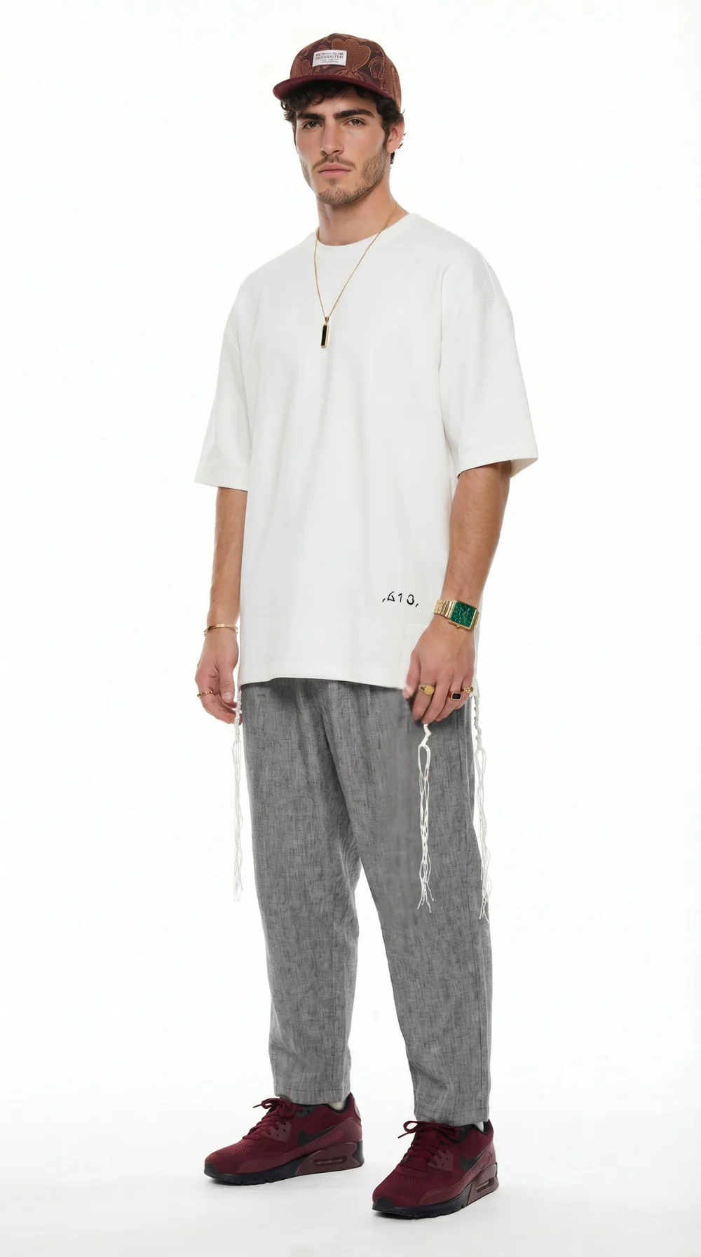 613 - Oversized T-Shirt with Tzitzit - Image 3