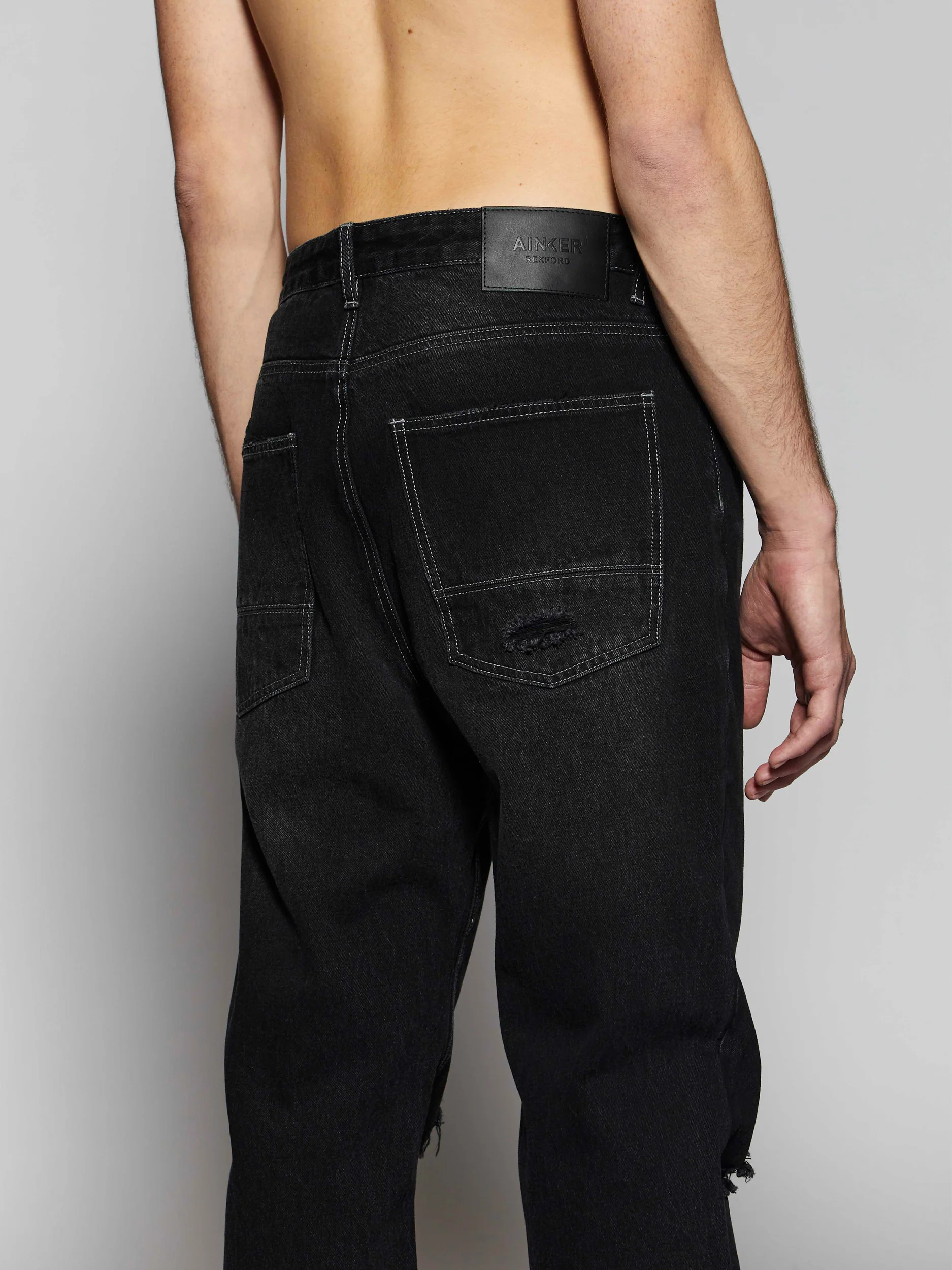 Ainker Rexford Black 382 Relax Fit Jeans - Image 2