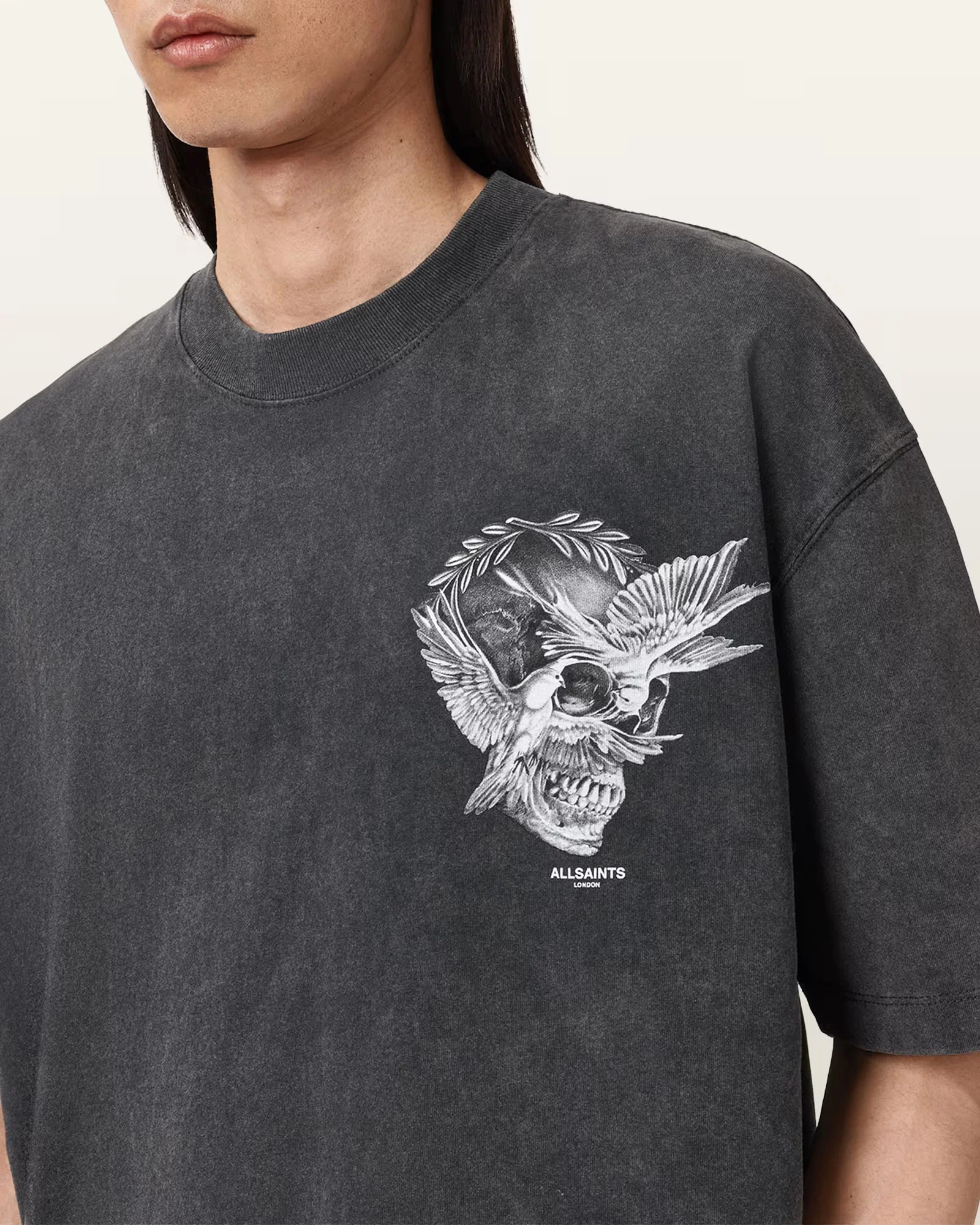 ALLSAINTS Mysteries Black T-Shirt M028PD-162 - Image 3