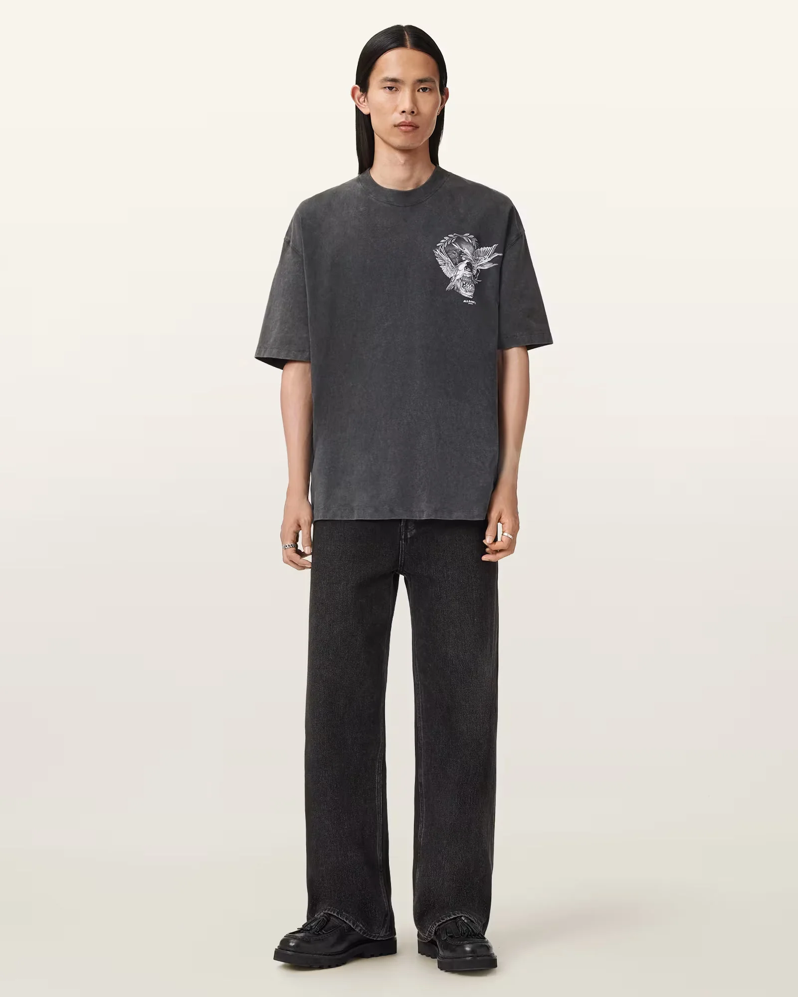 ALLSAINTS Mysteries Black T-Shirt M028PD-162 - Image 7