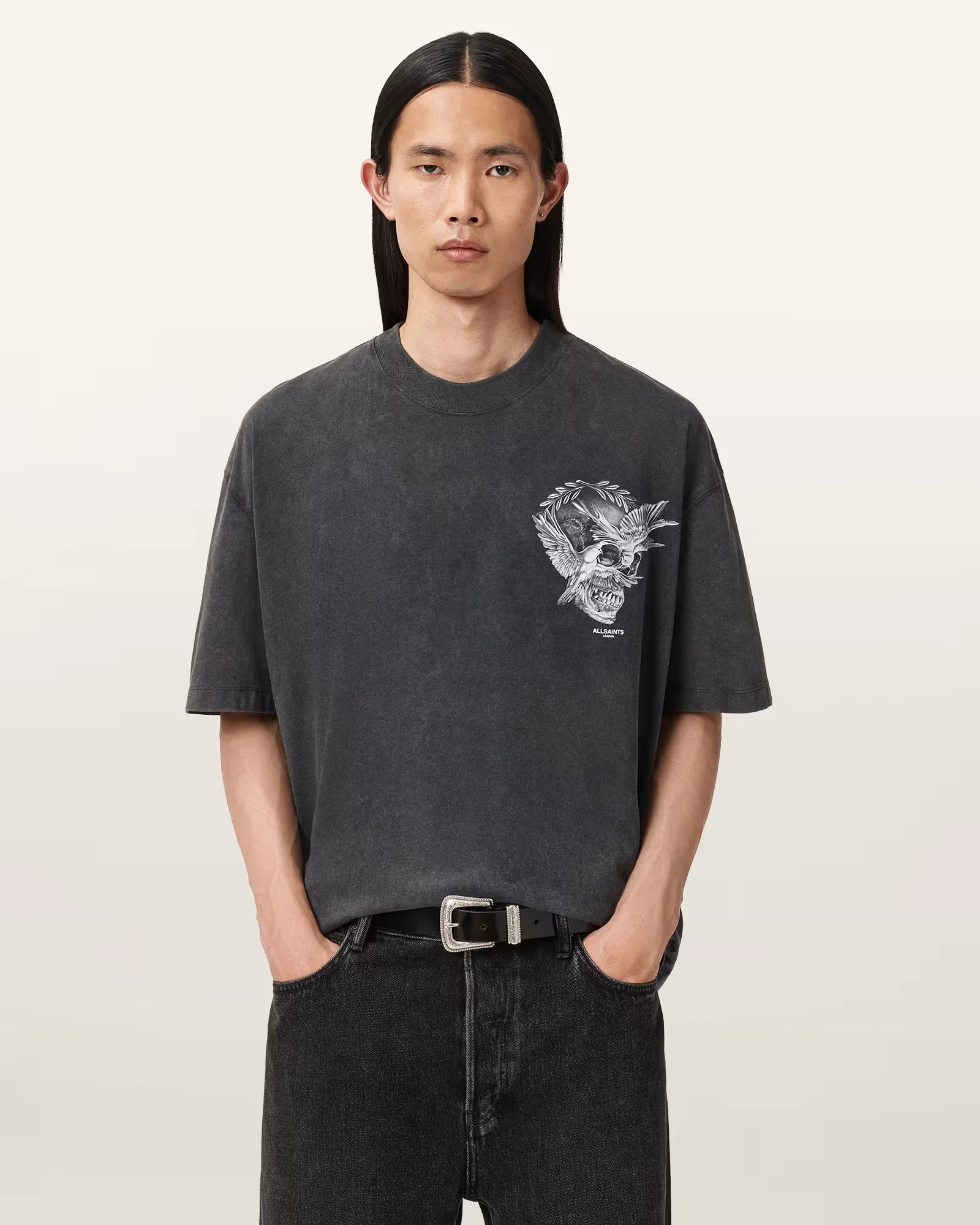 ALLSAINTS Mysteries Black T-Shirt M028PD-162 - Image 9