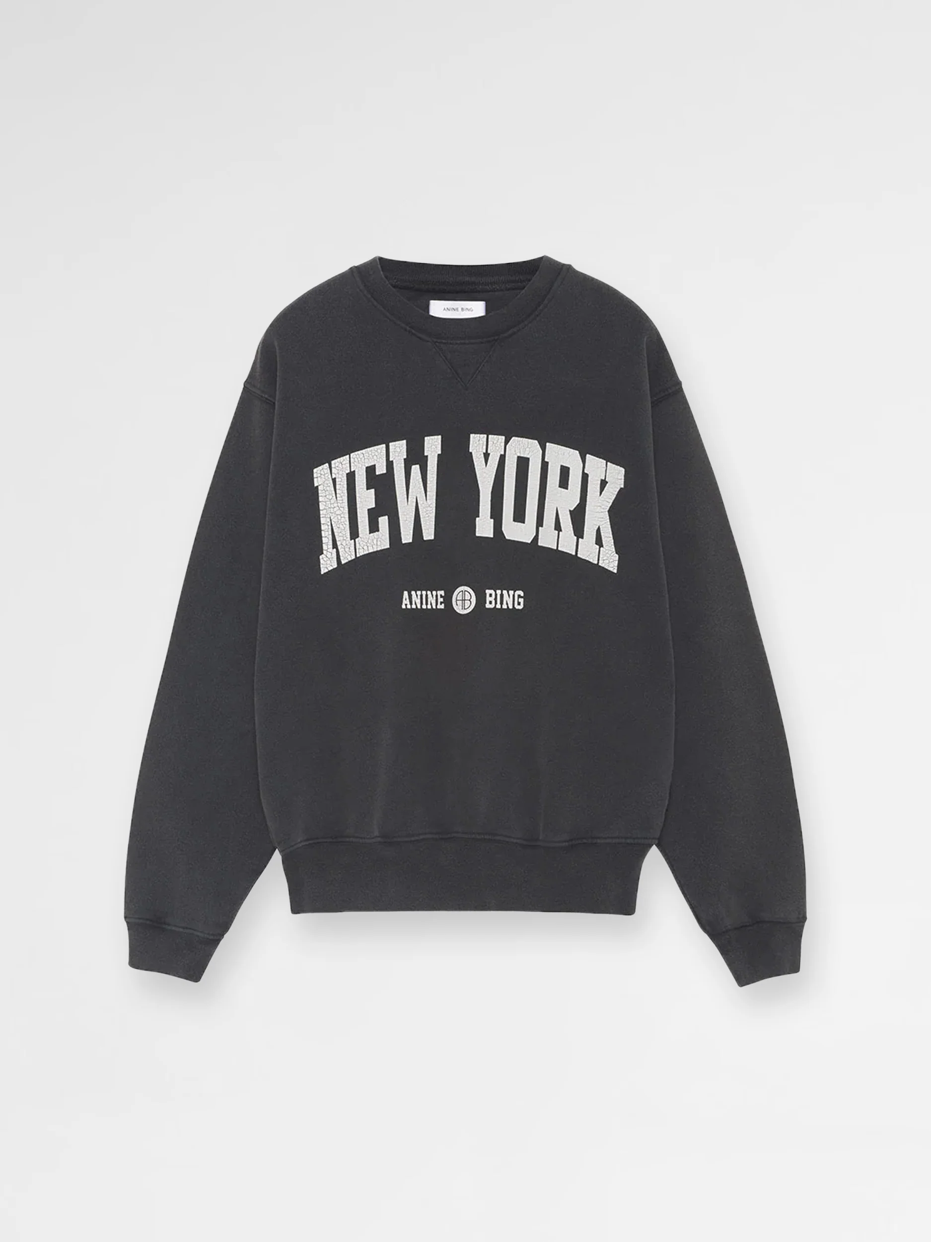 Anine Bing Ramona Sweatshirt University New York - Washed Black - Image 4
