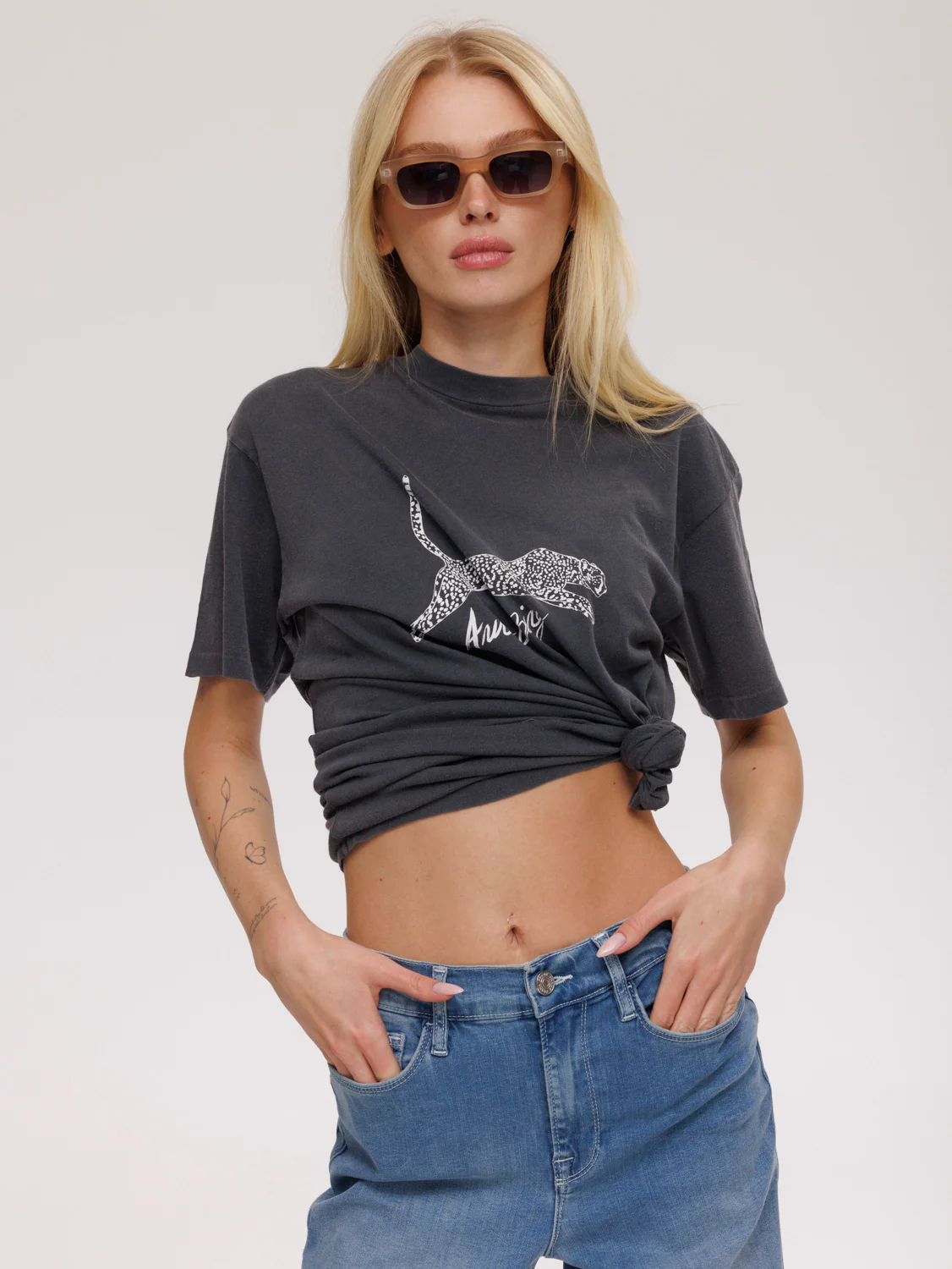 Anine Bing Walker T-Shirt Spotted Leopard - Image 3