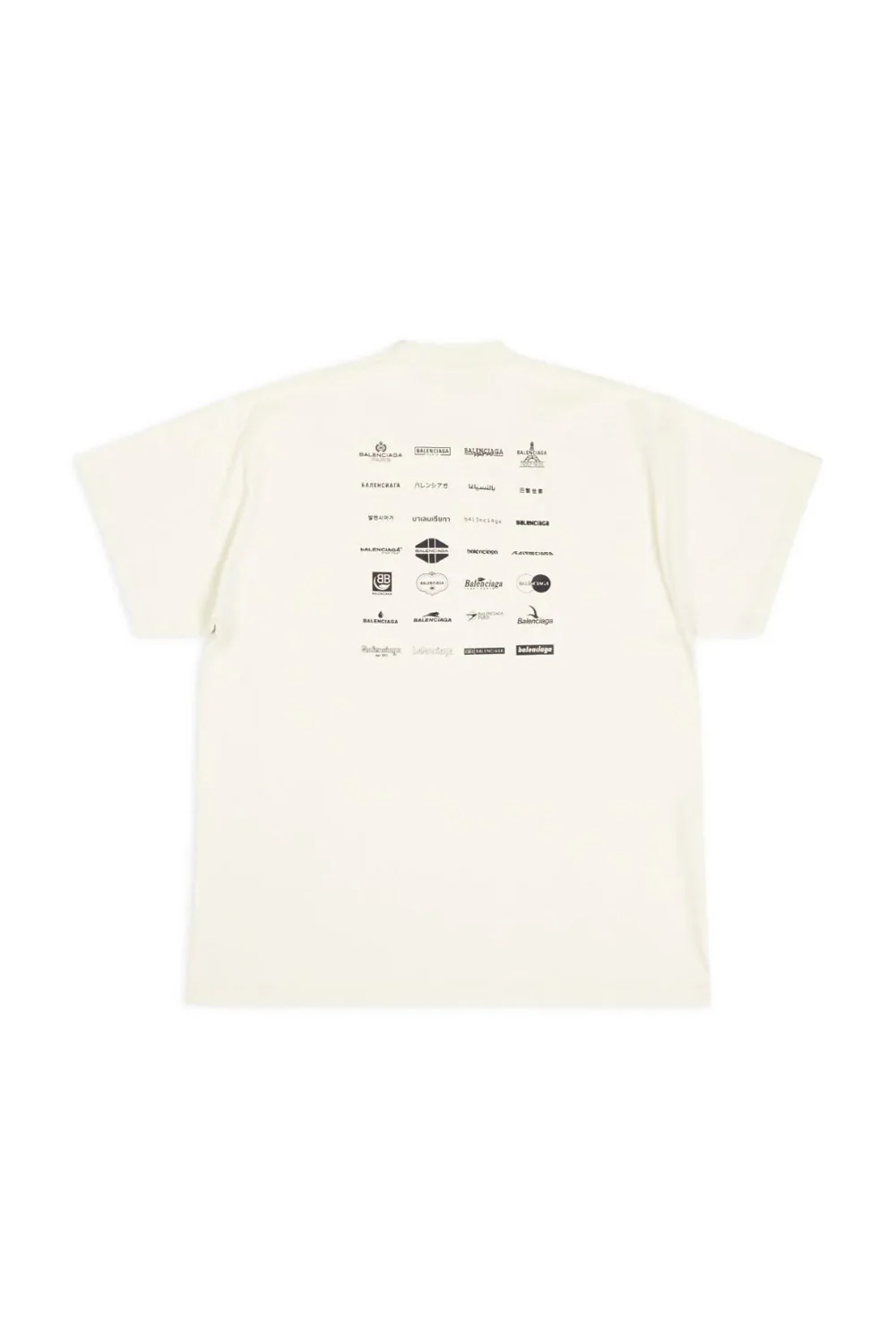 Balenciaga Archives logos T-shirt Light Beige - Image 2