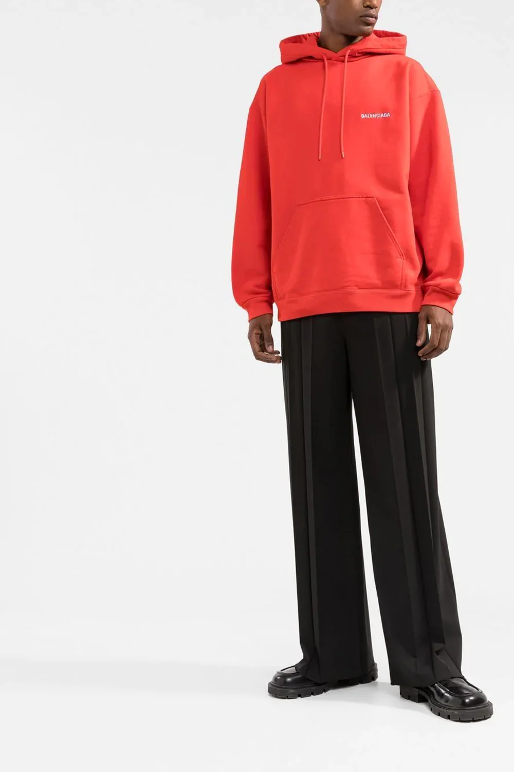 Balenciaga logo drawstring hoodie - Image 4