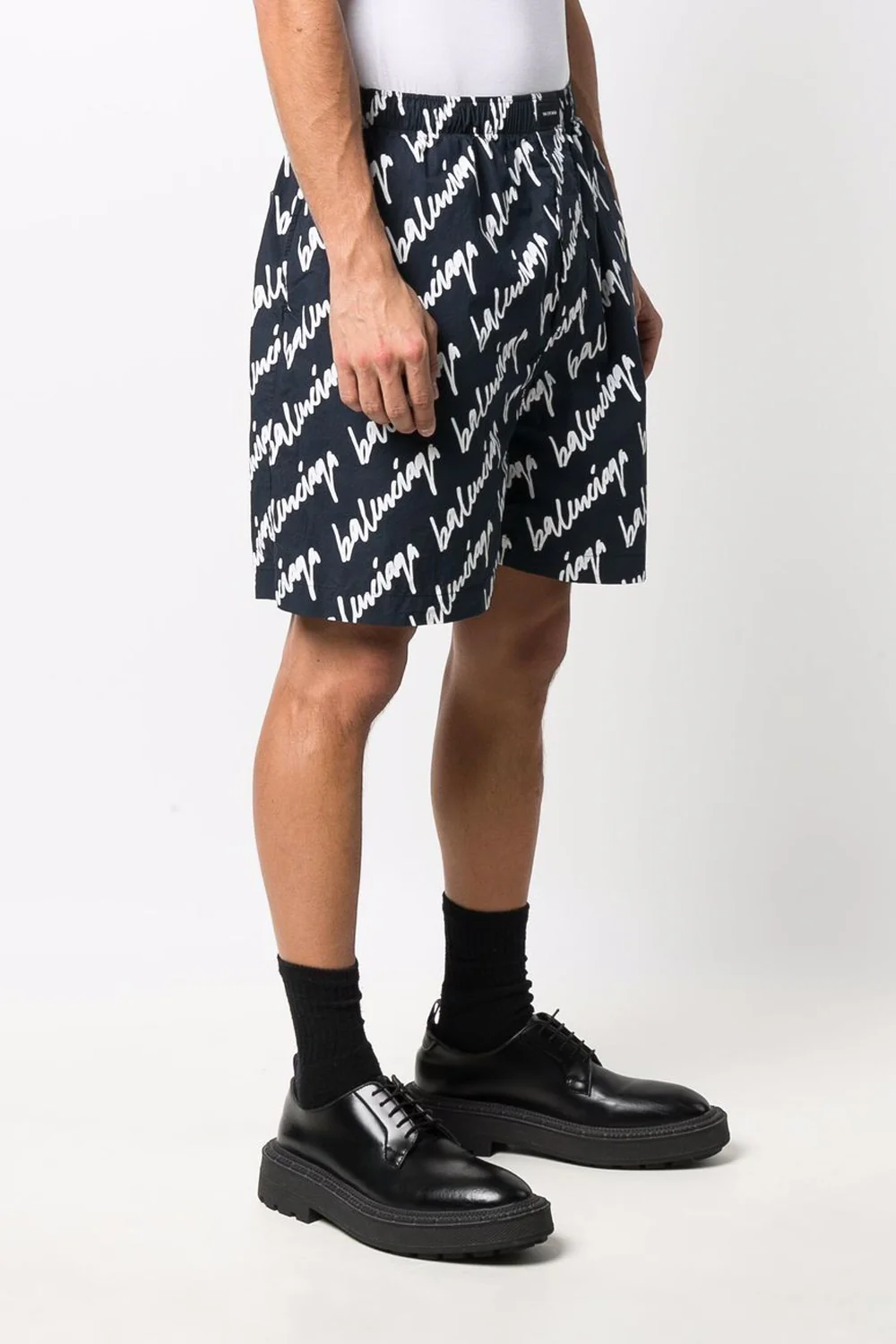 Balenciaga logo-print shorts - Image 4