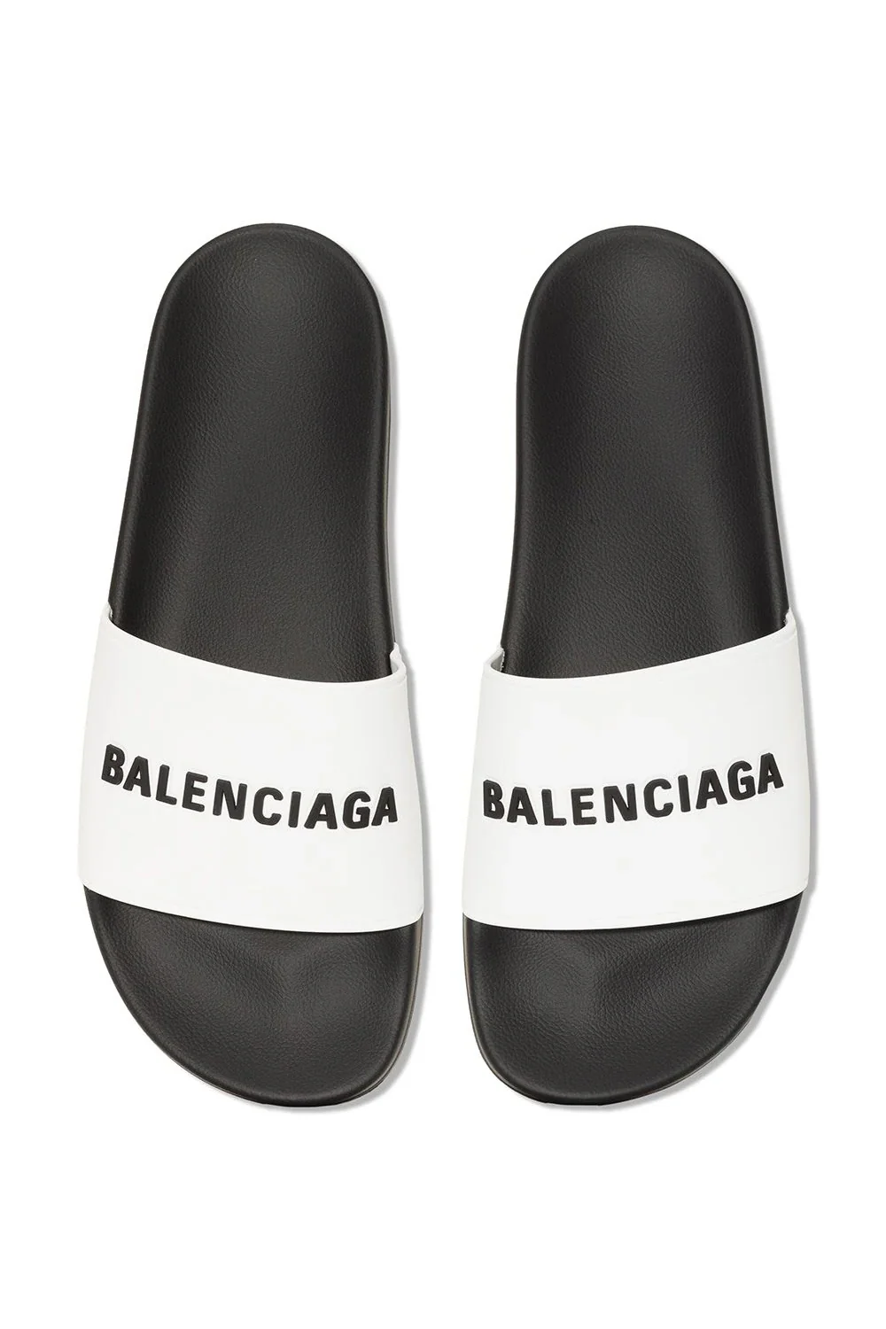 Balenciaga logo slides black/white - Image 3