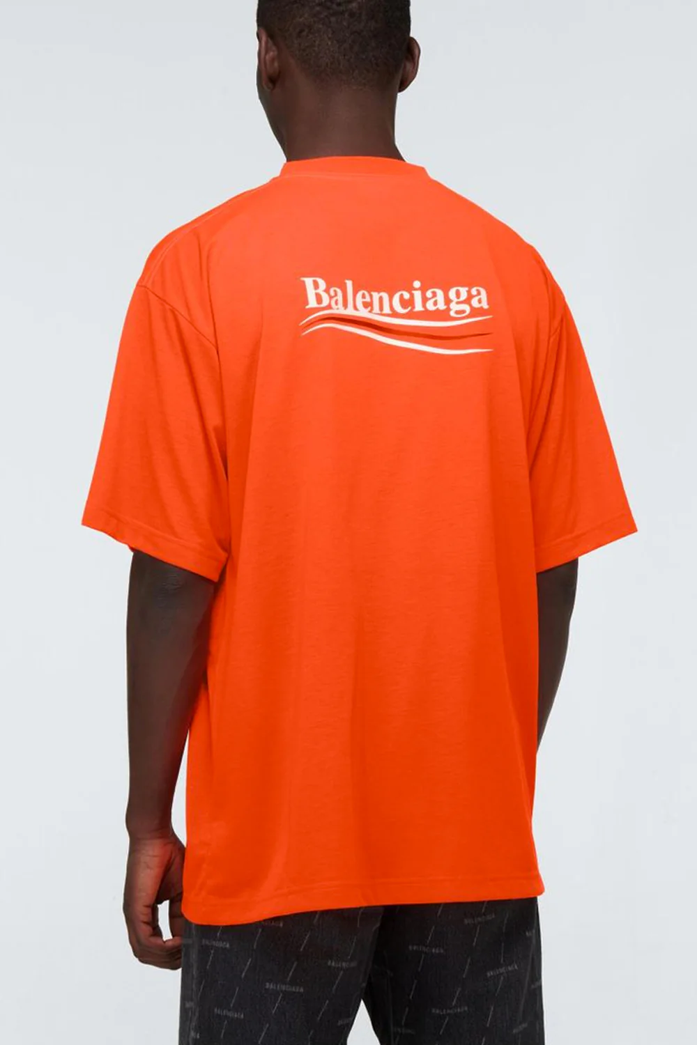 Balenciaga Men's Orange Political Campaign Large-fit T-shirt - Image 3