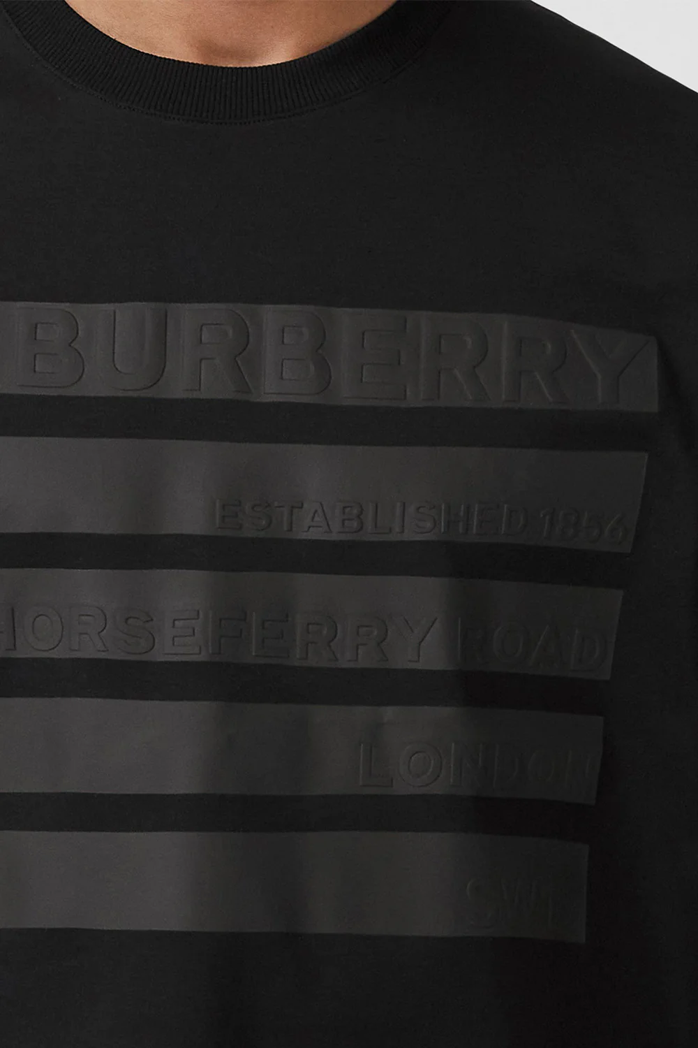 Burberry Horseferry Print Cotton Oversized T-shirt black - Image 2