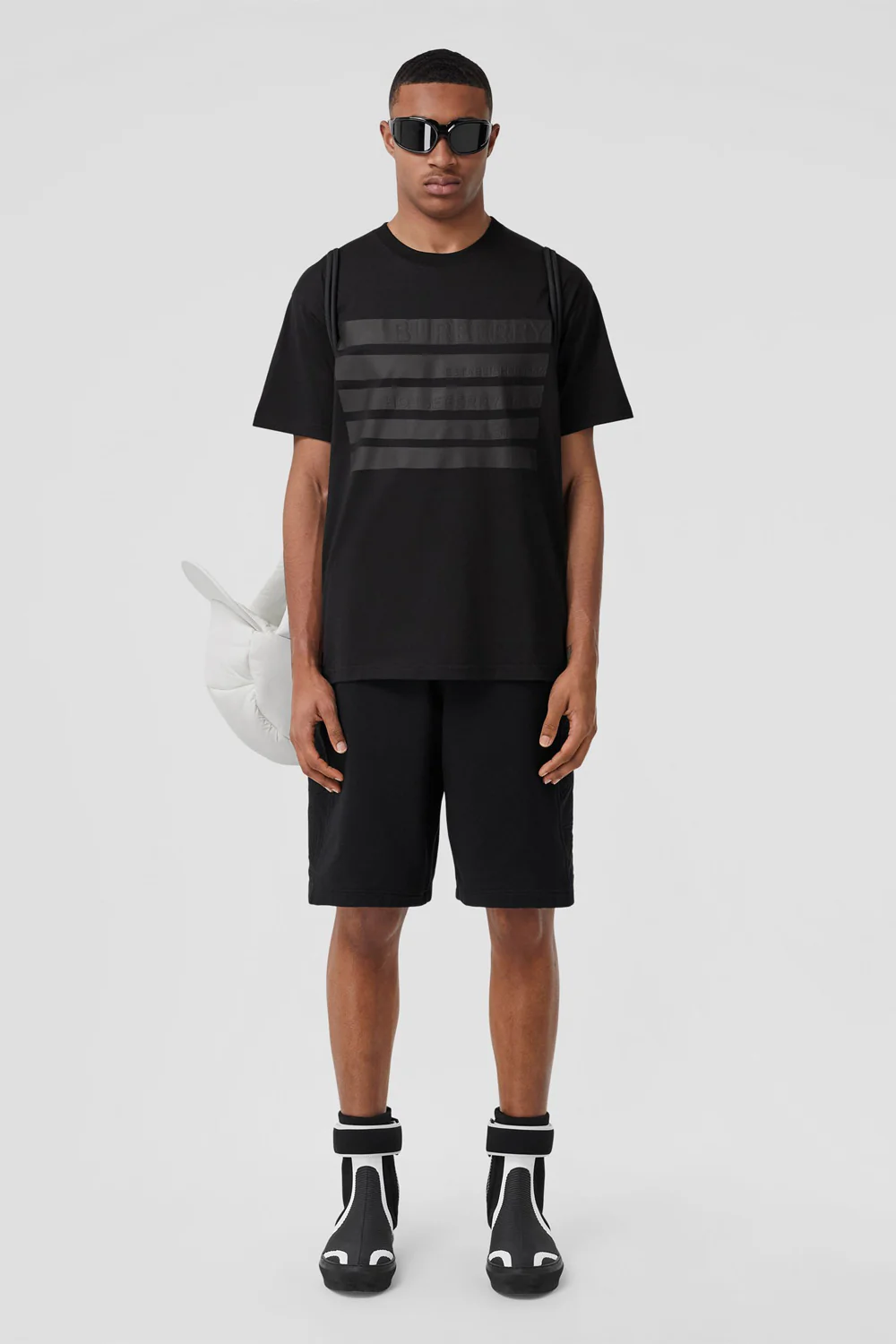 Burberry Horseferry Print Cotton Oversized T-shirt black - Image 3
