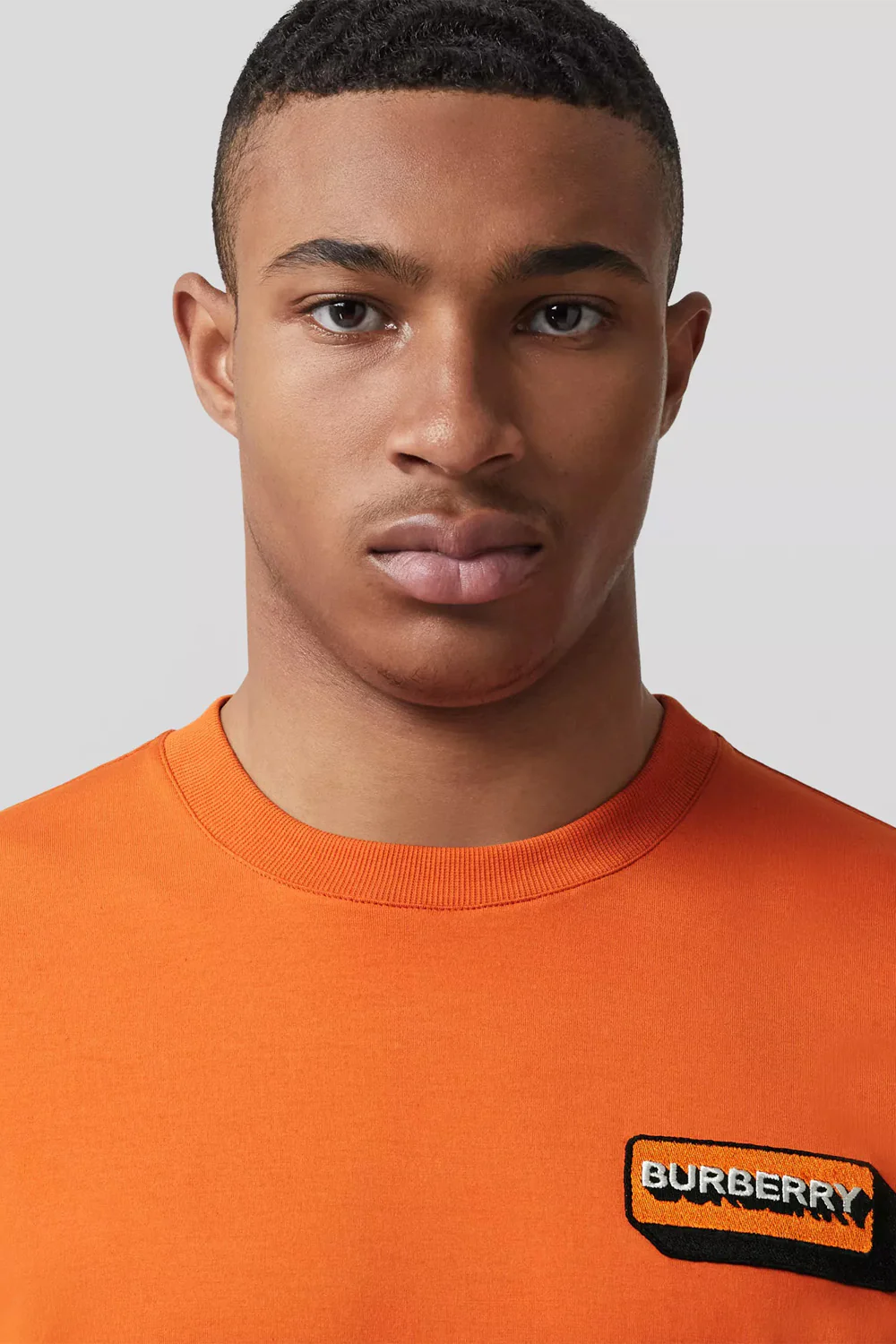 Burberry Logo Appliqué Cotton Oversized T-shirt orange - Image 3
