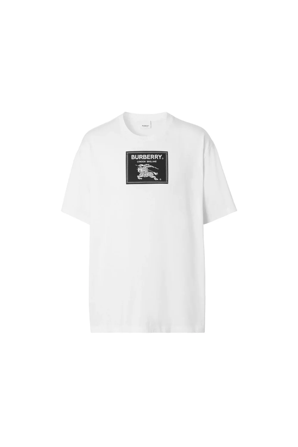 Burberry logo-patch cotton T-shirt white