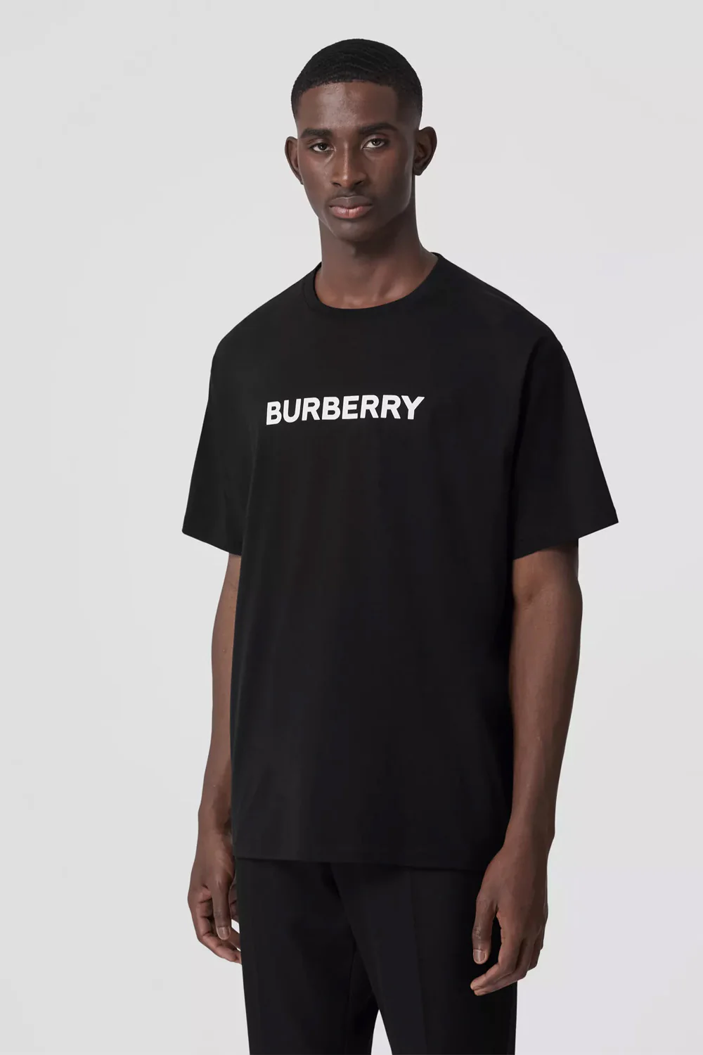 Burberry Logo Print Cotton Oversized T-shirt black - Image 3