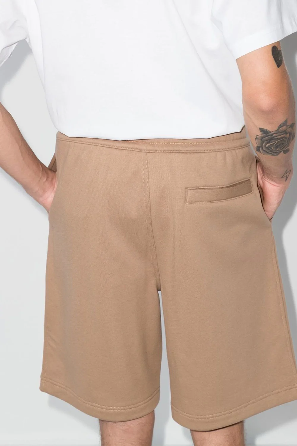 Burberry logo-print cotton track shorts - Image 4