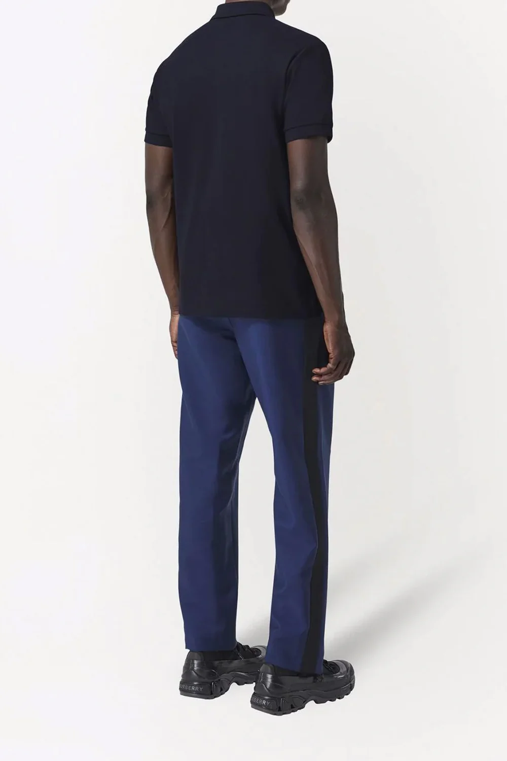 Burberry Monogram motif cotton-piqué polo shirt blue navy - Image 4