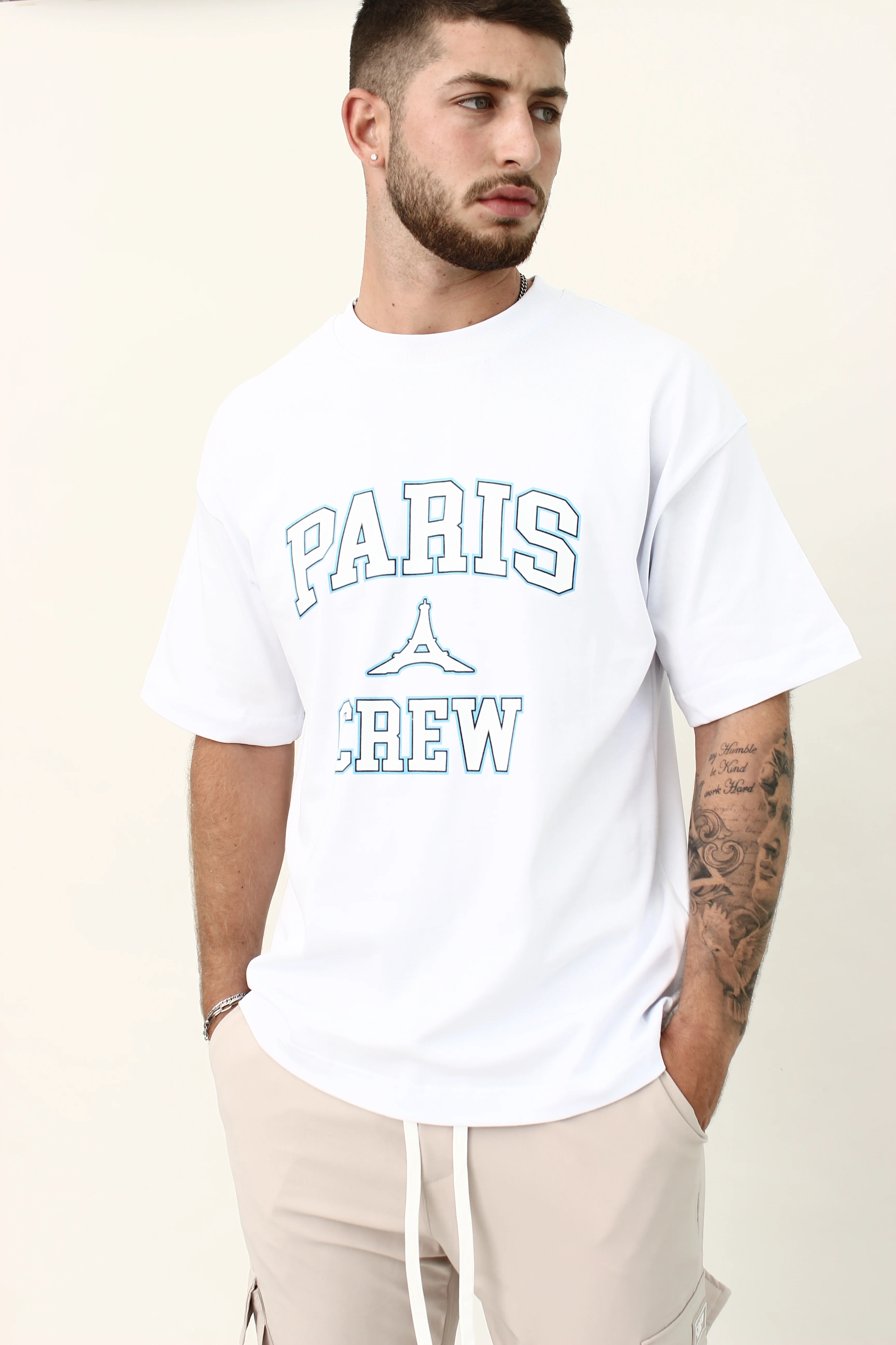 CREW Milano Eiffel Print Oversized T-Shirt - Image 7
