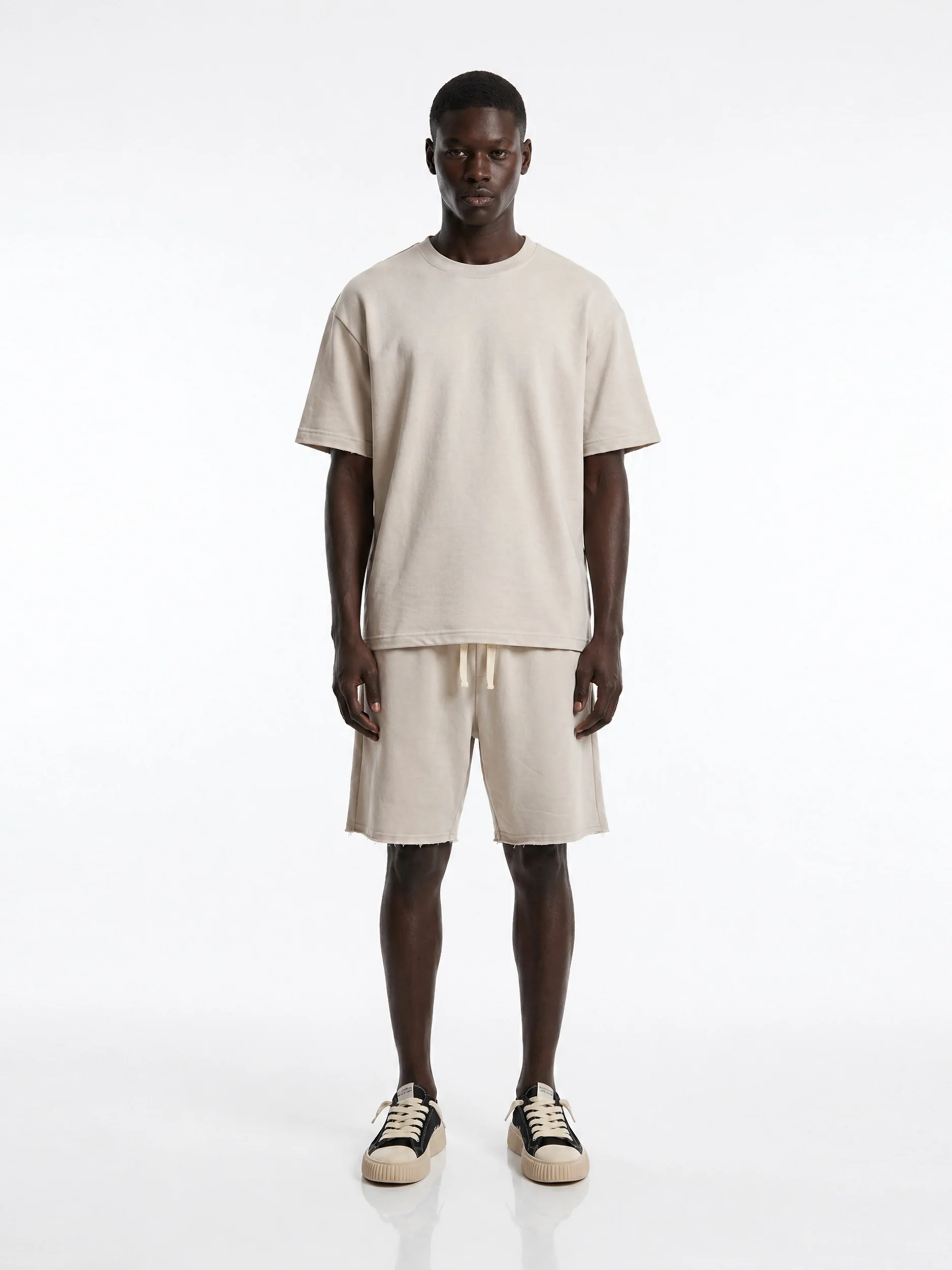 CREW Milano French Terry Set T-Shirt/Pants Beige