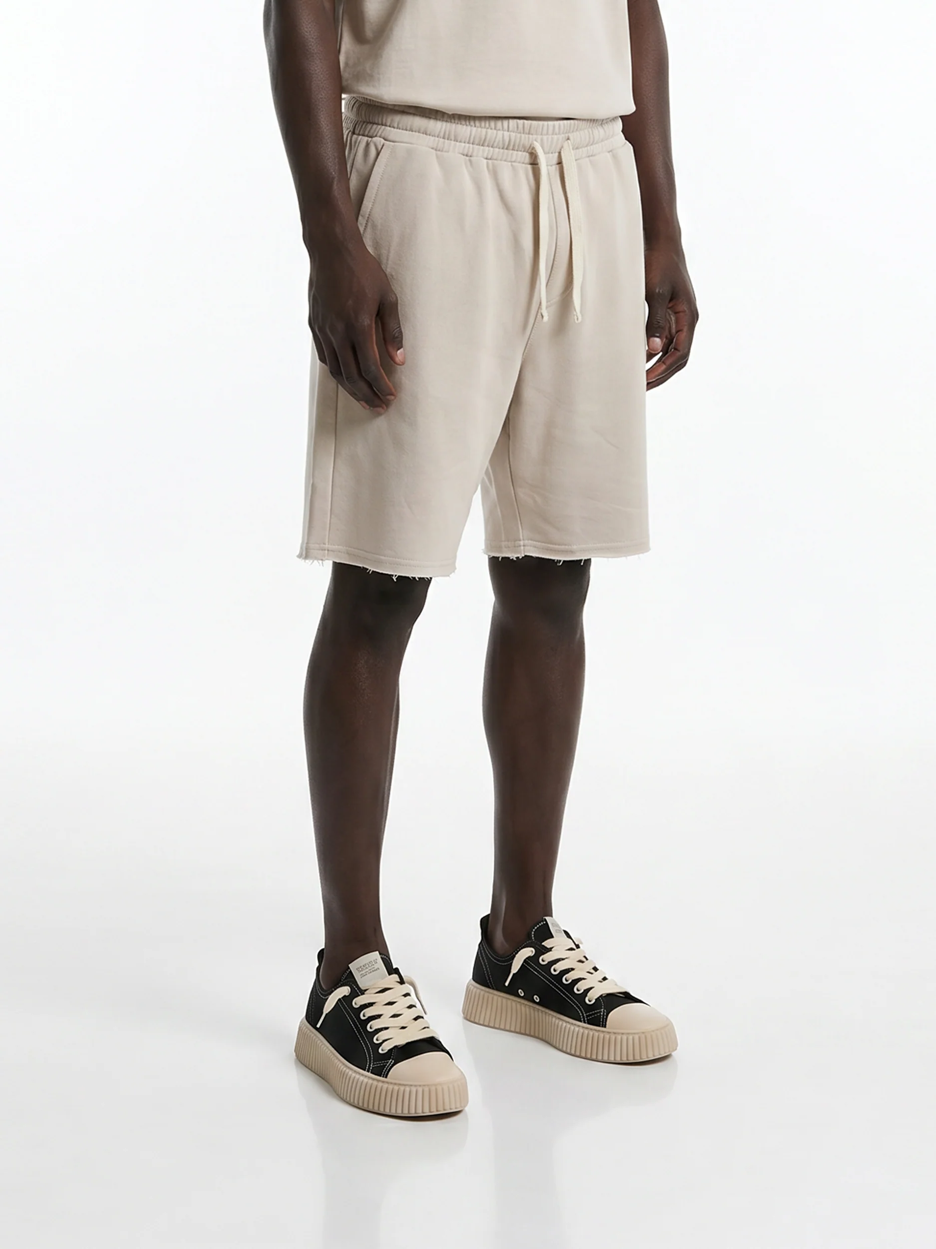 CREW Milano French Terry Set T-Shirt/Pants Beige - Image 3