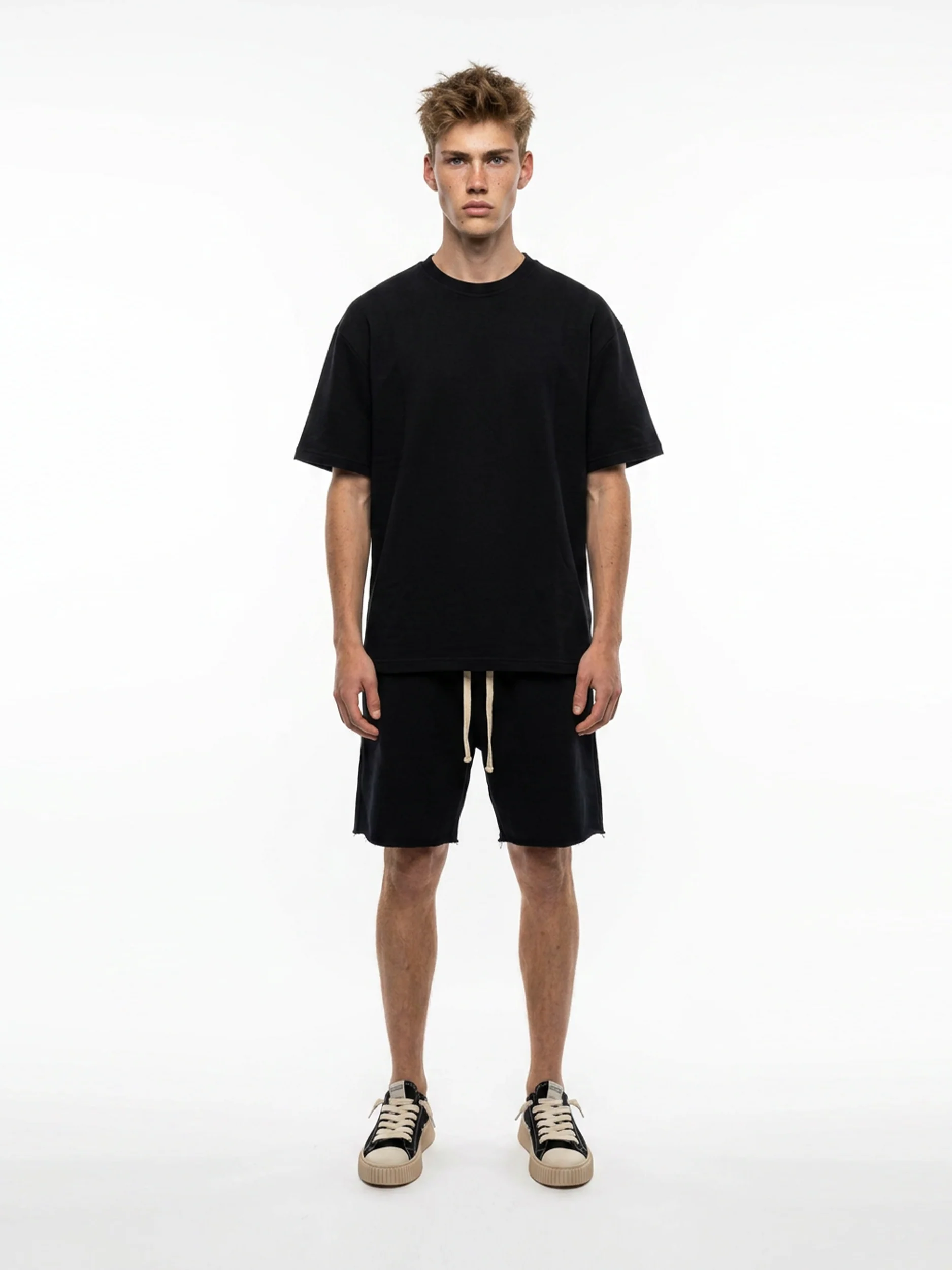 CREW Milano French Terry Set T-Shirt/Pants Black