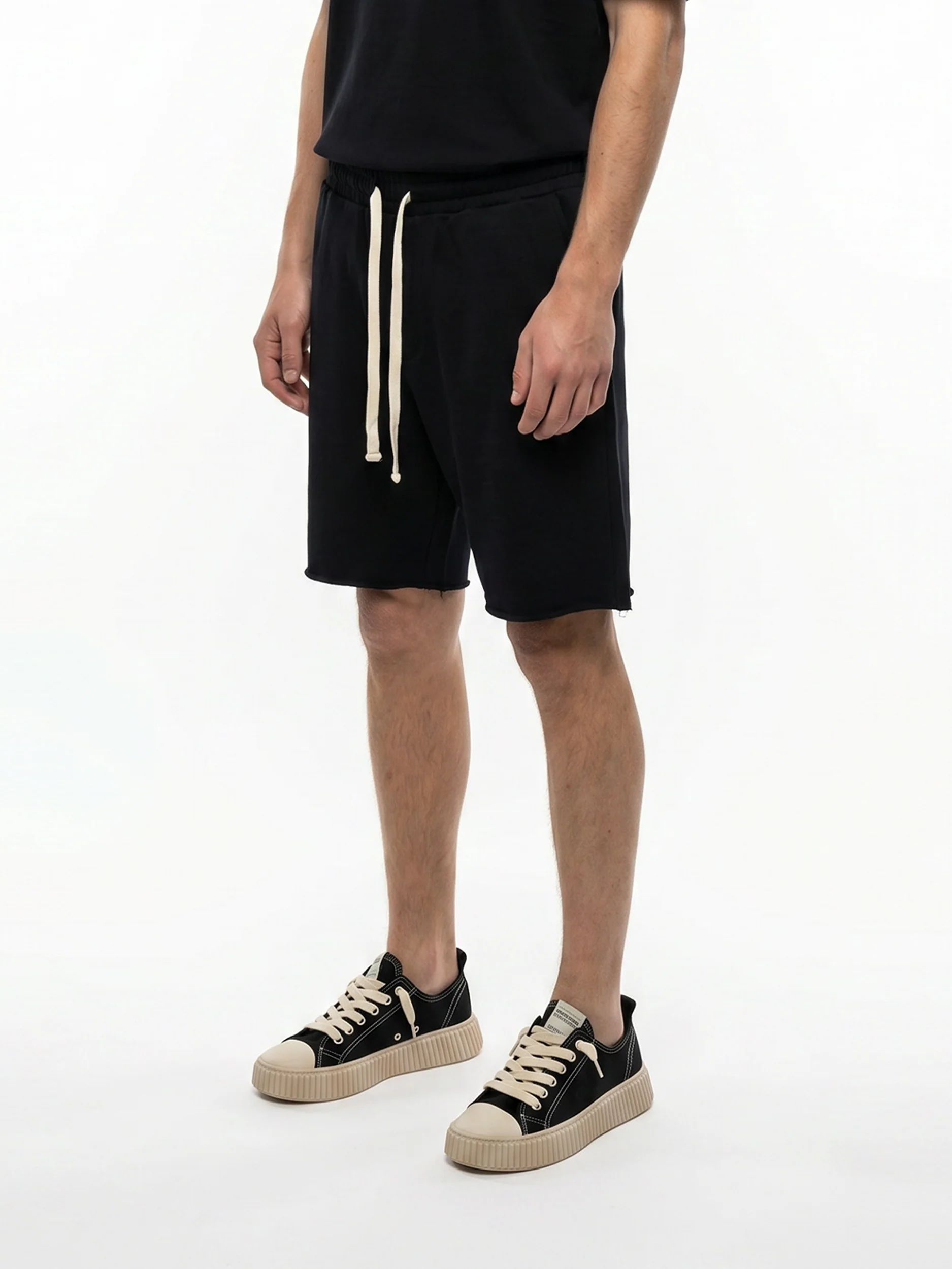 CREW Milano French Terry Set T-Shirt/Pants Black - Image 3