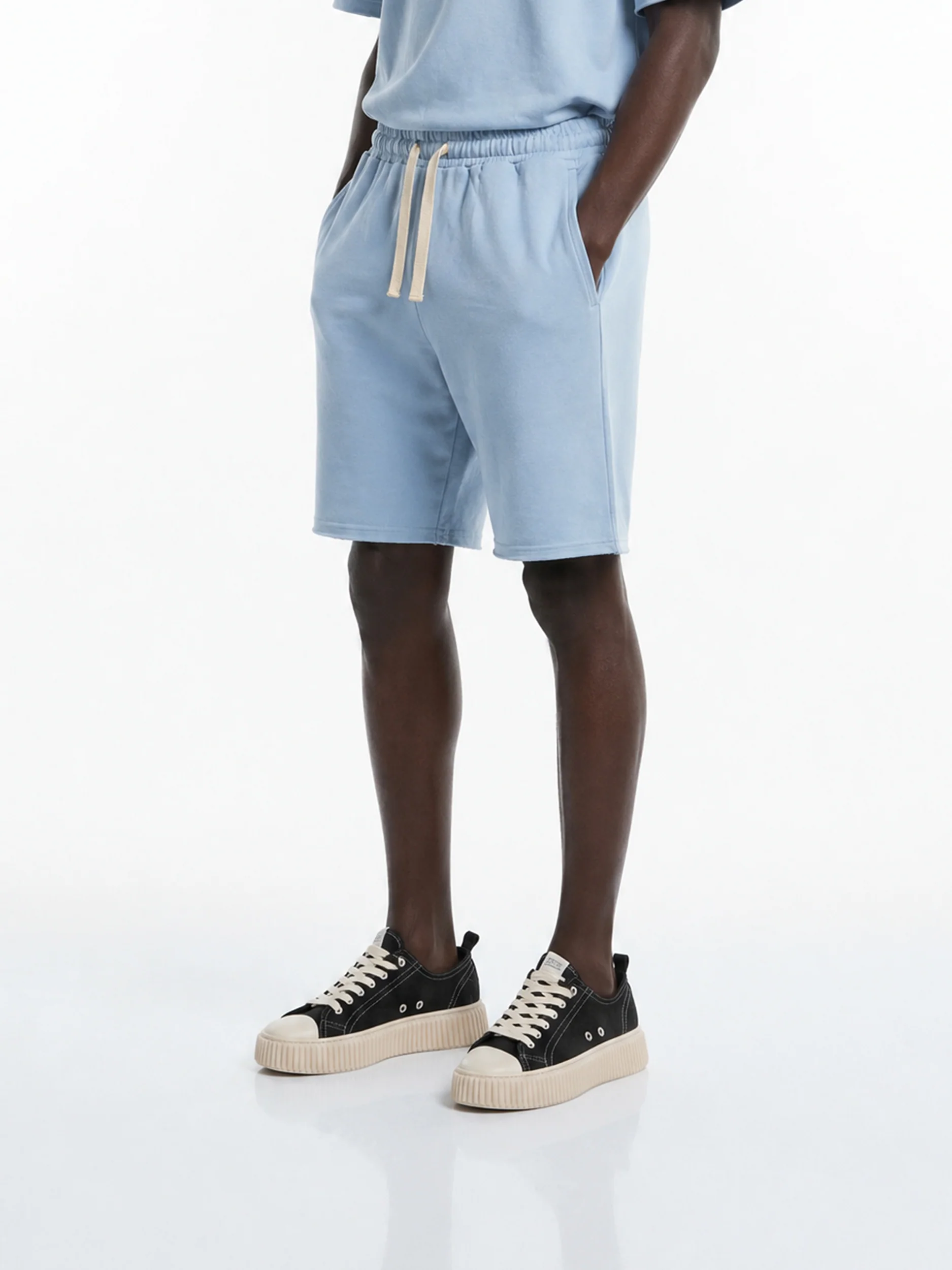 CREW Milano French Terry Set T-Shirt/Pants Blue - Image 3