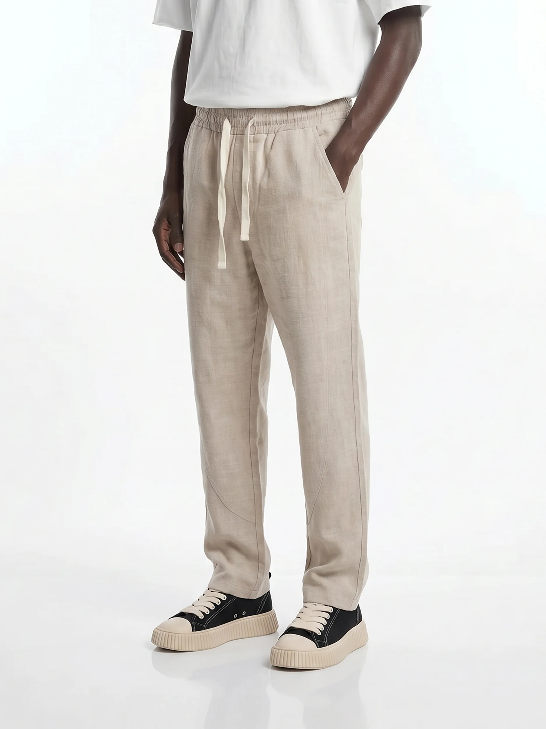 CREW MILANO Linen Beige - Bruno Pants - Image 2
