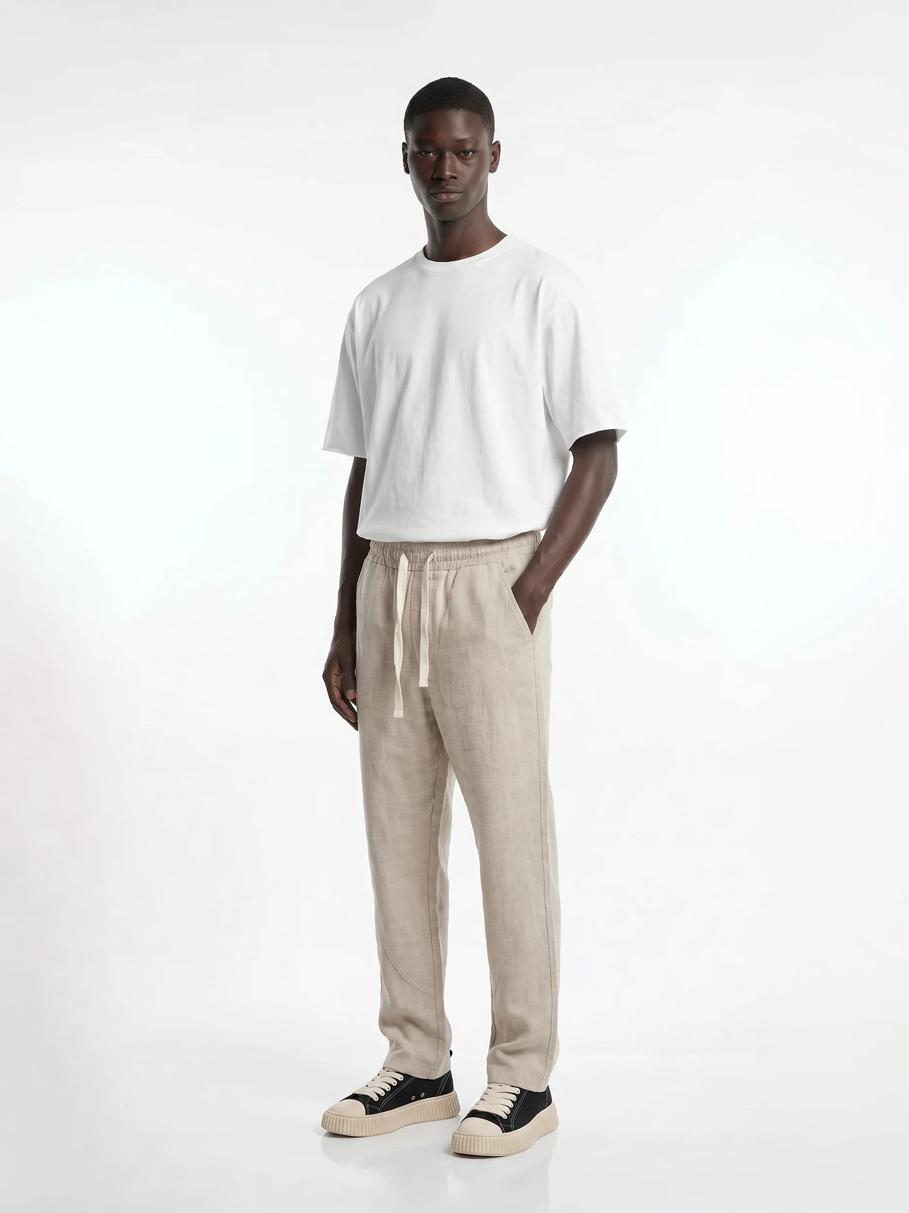 CREW MILANO Linen Beige - Bruno Pants - Image 3