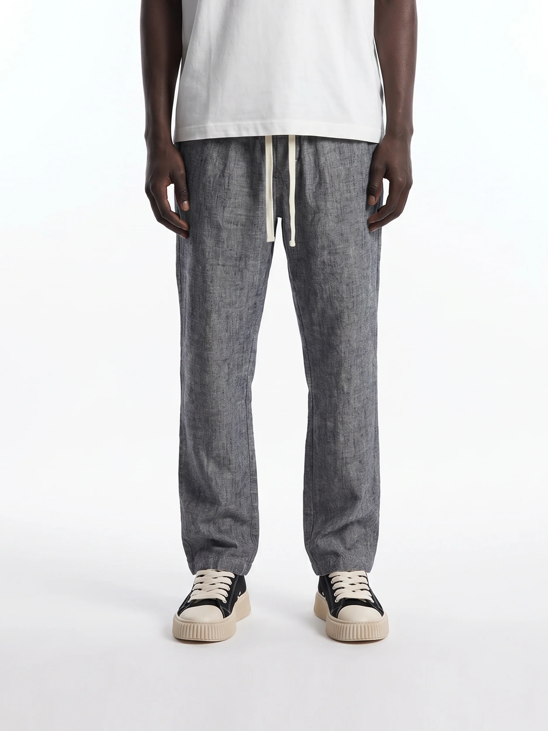 CREW MILANO Linen Grey - Bruno Pants
