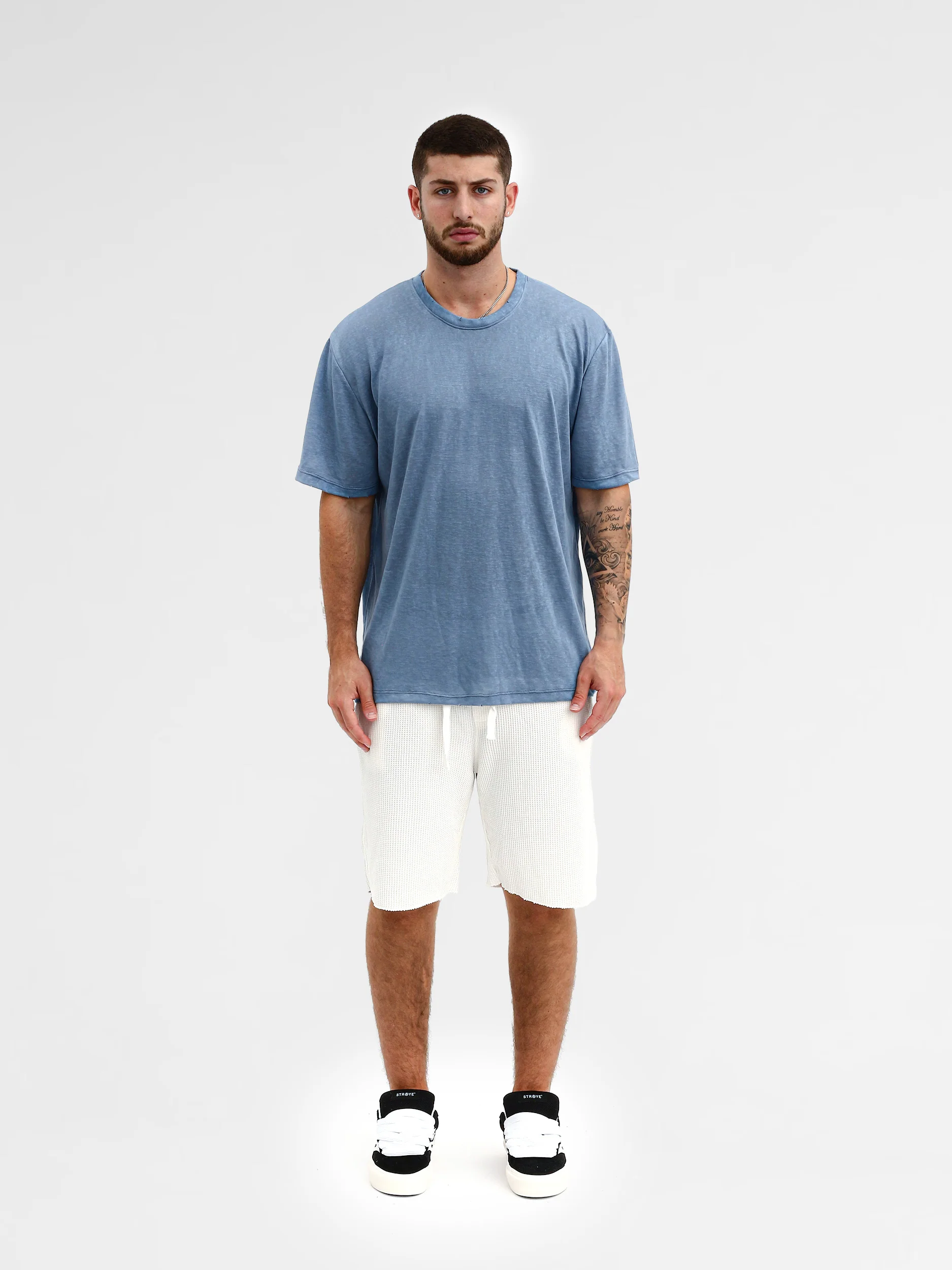 CREW Milano Linen T-Shirt Blue Ocean - Image 2