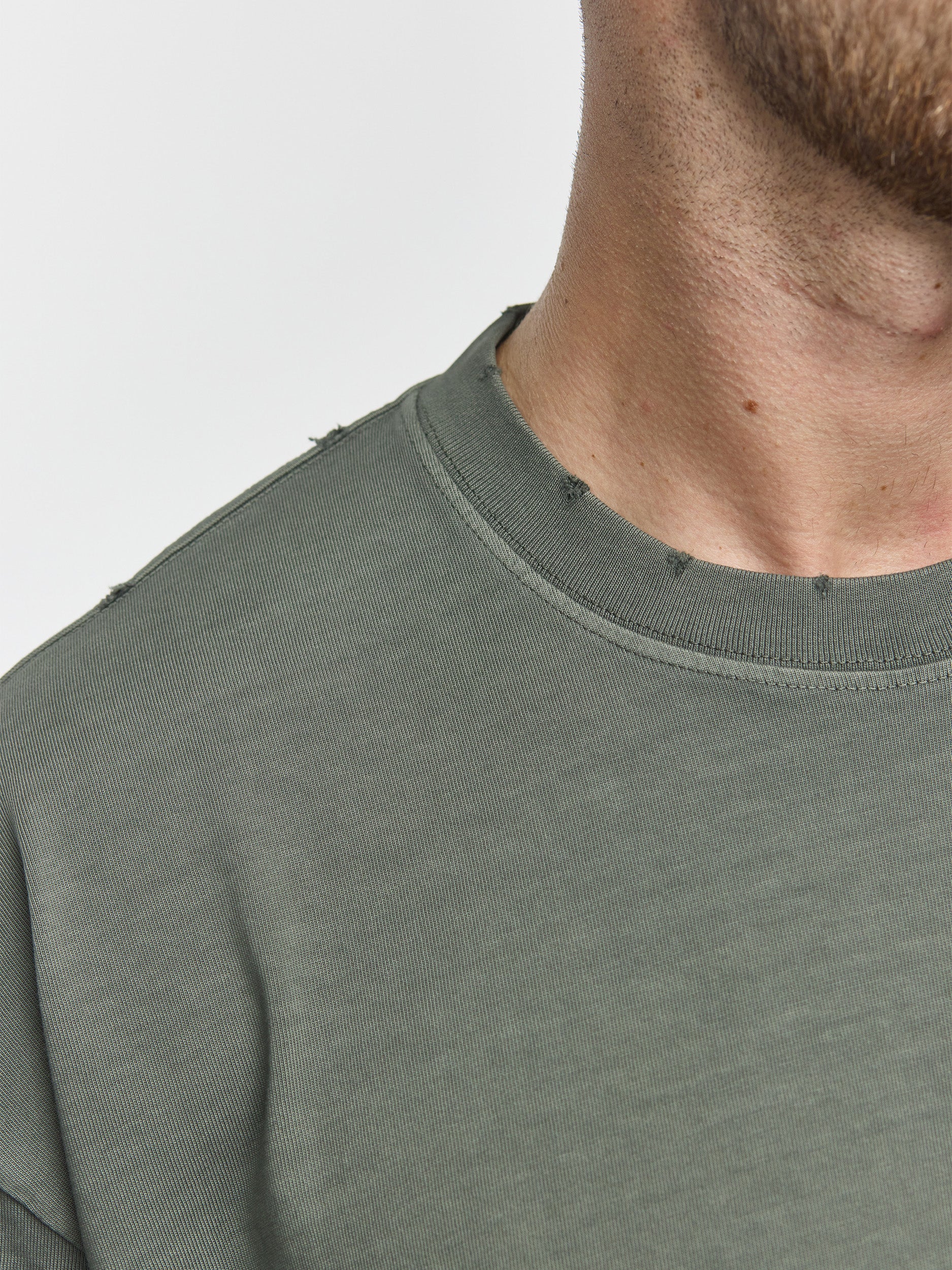 CREW Milano Oversize Set T-Shirt/Pants Green Khaki - Image 3