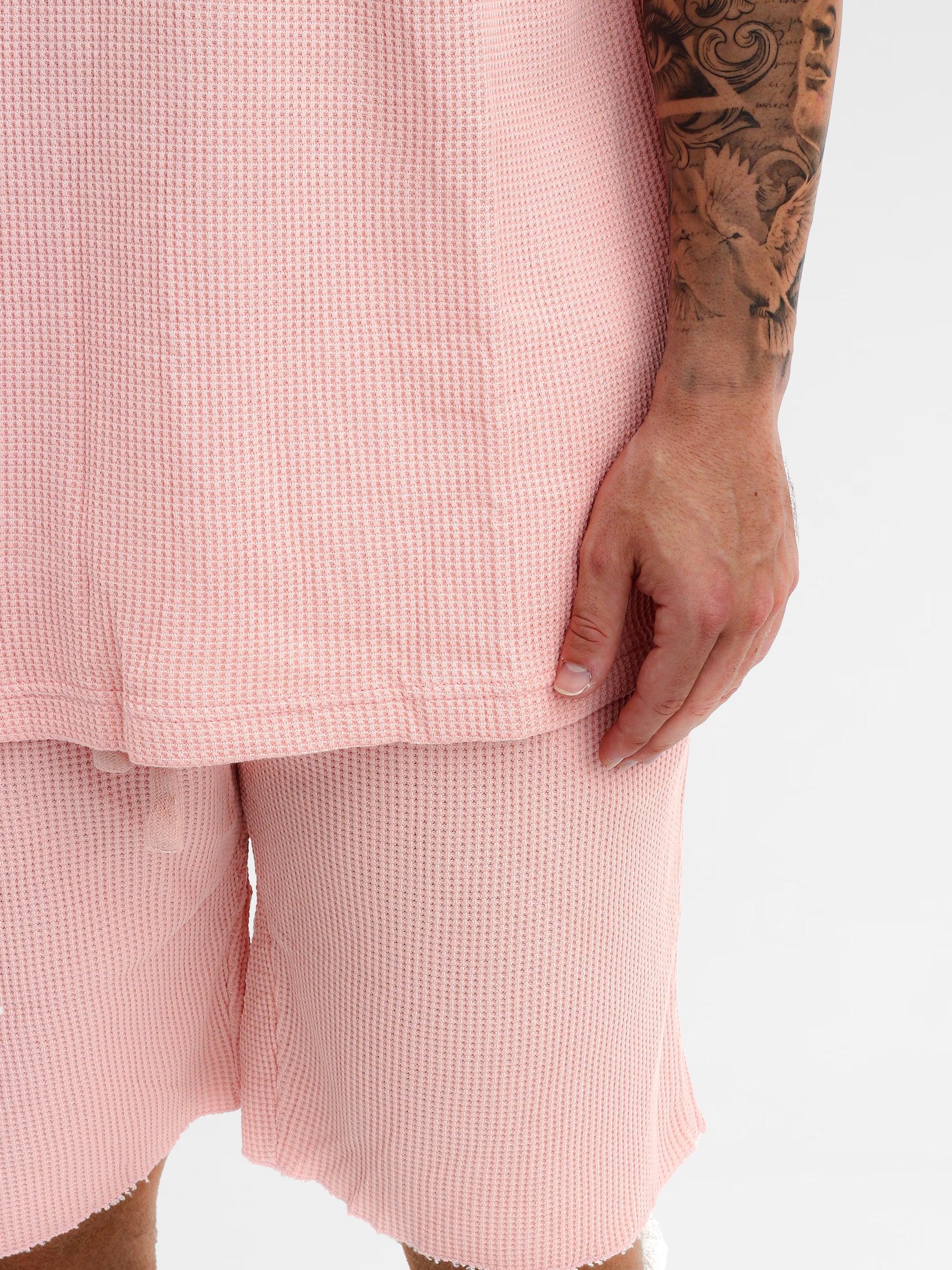 CREW Milano Oversize Set T-Shirt/Pants Waffle Pink - Image 4