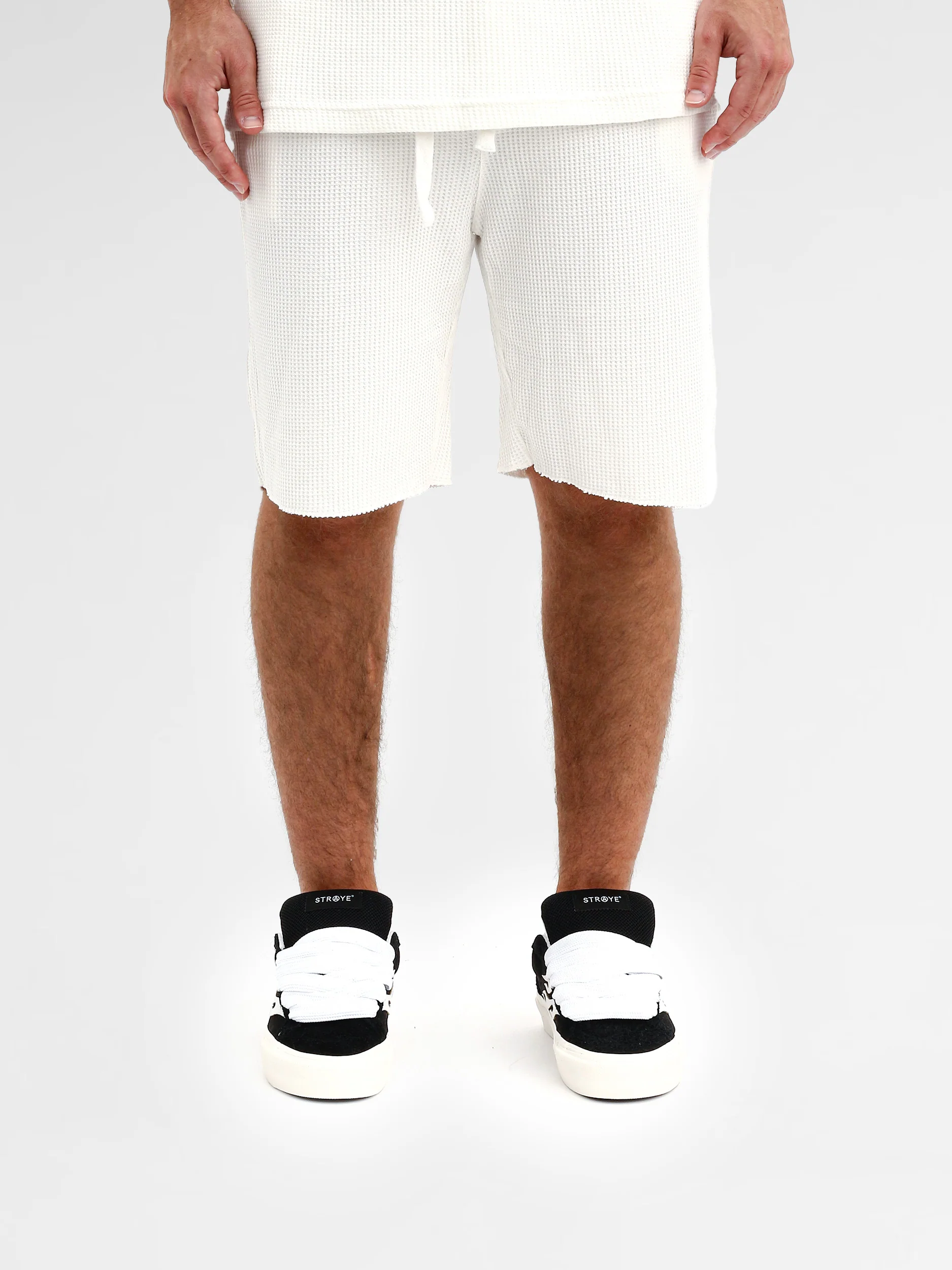 CREW Milano Oversize Set T-Shirt/Pants Waffle White - Image 4