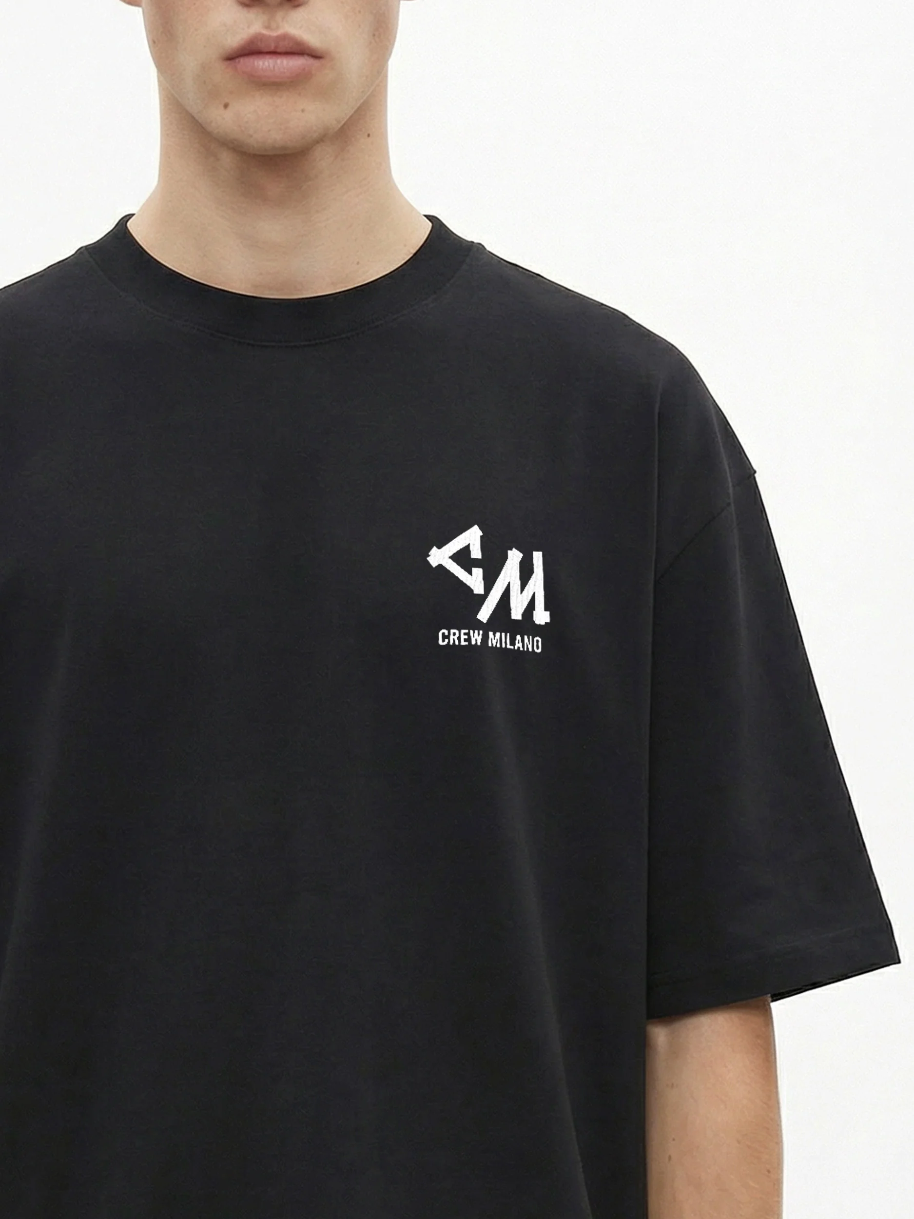 CREW Milano Oversized T-Shirt Logo Print - Image 3