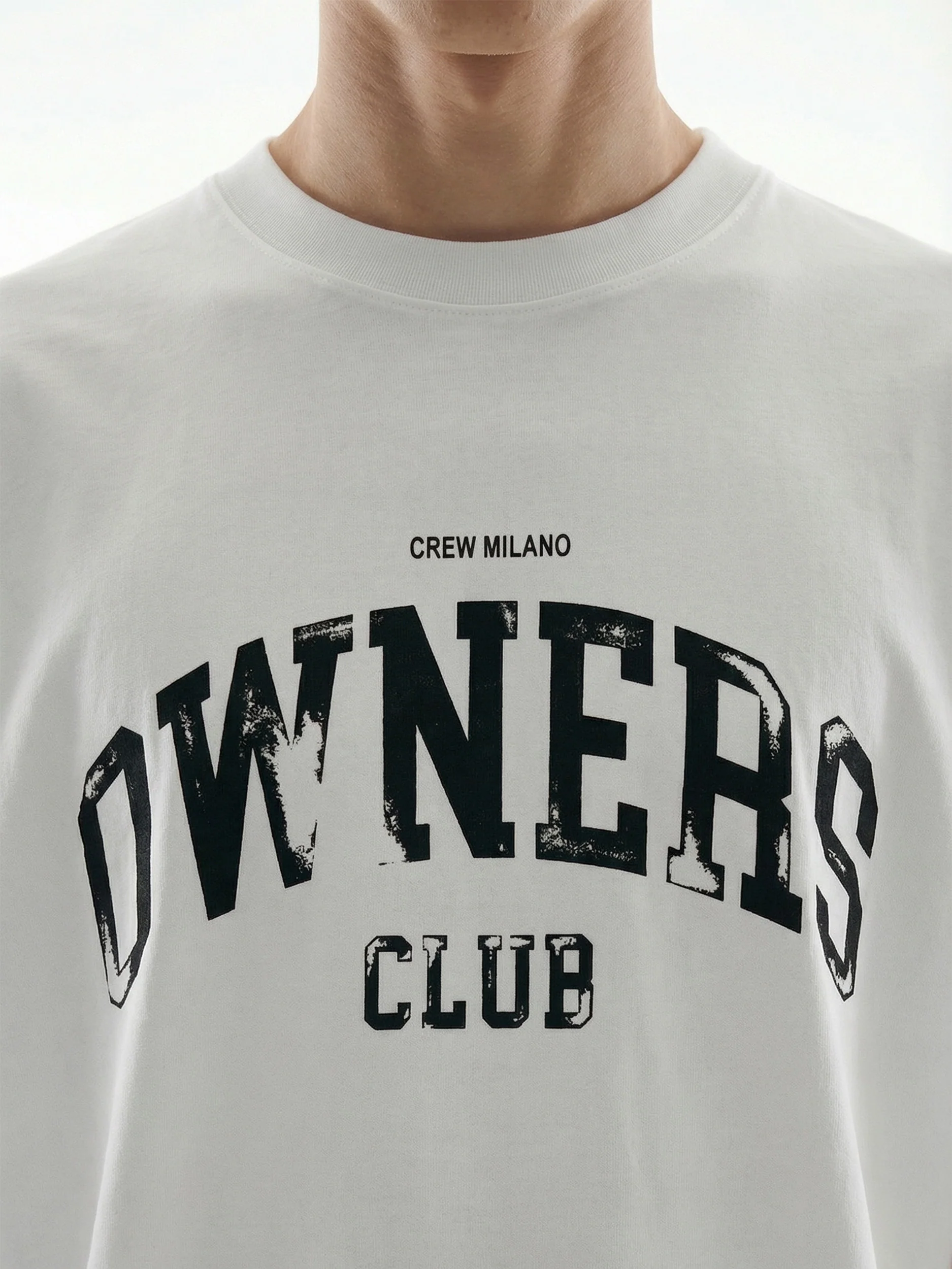 CREW Milano Oversized T-Shirt Logo Print - Image 2