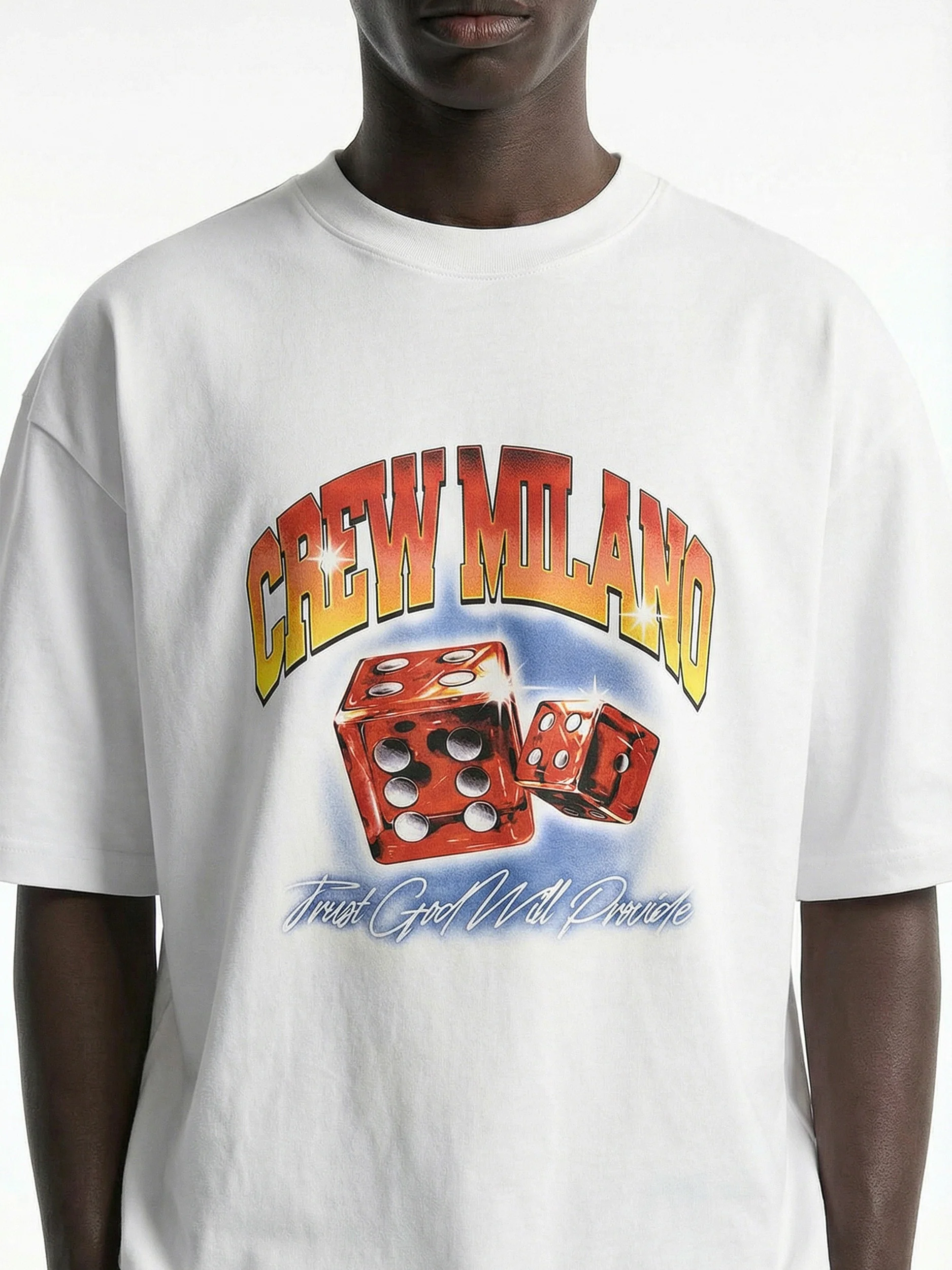 CREW Milano Oversized T-Shirt Logo Print - Image 2