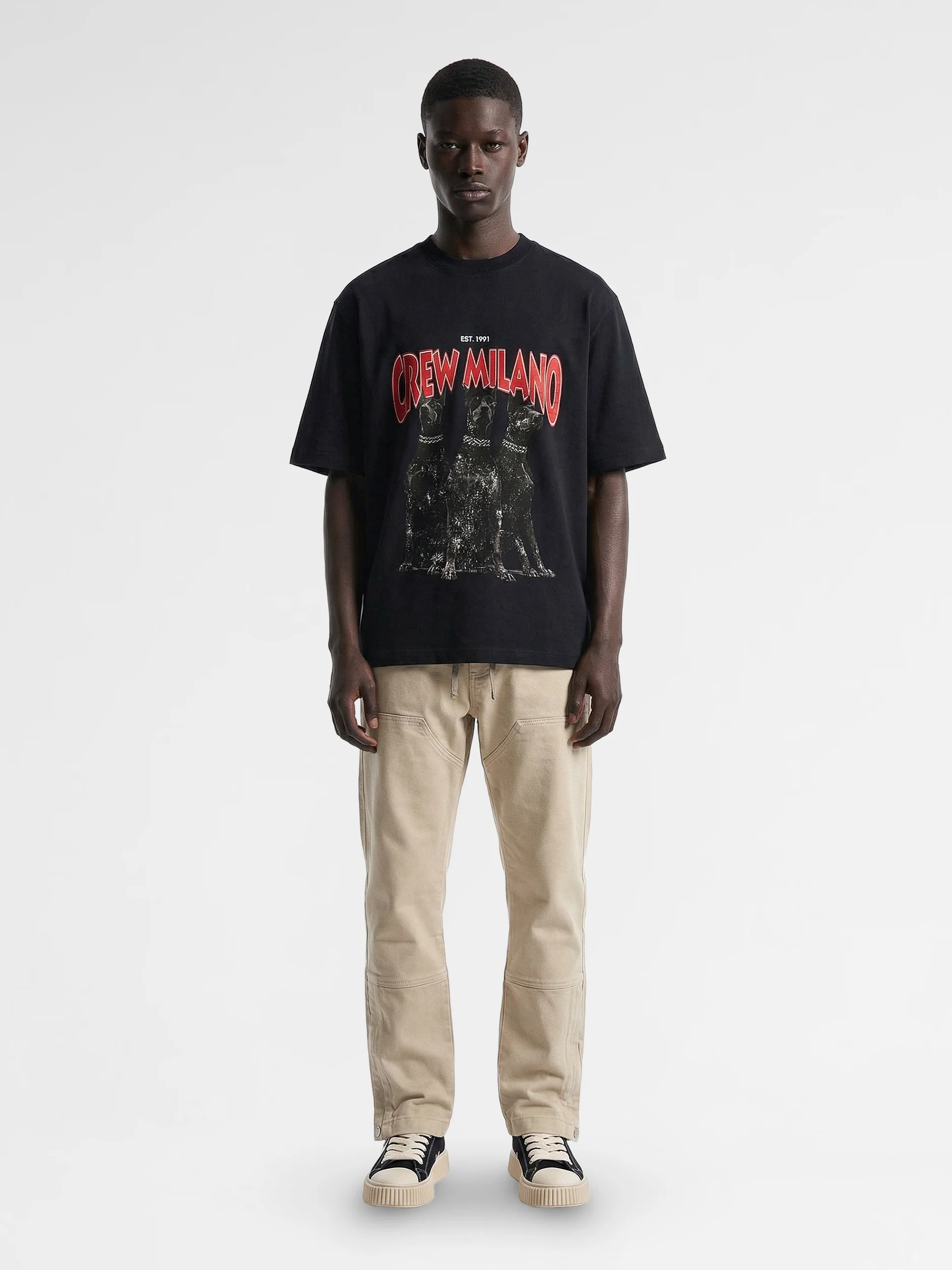 CREW Milano Oversized T-Shirt Logo Print - Image 3