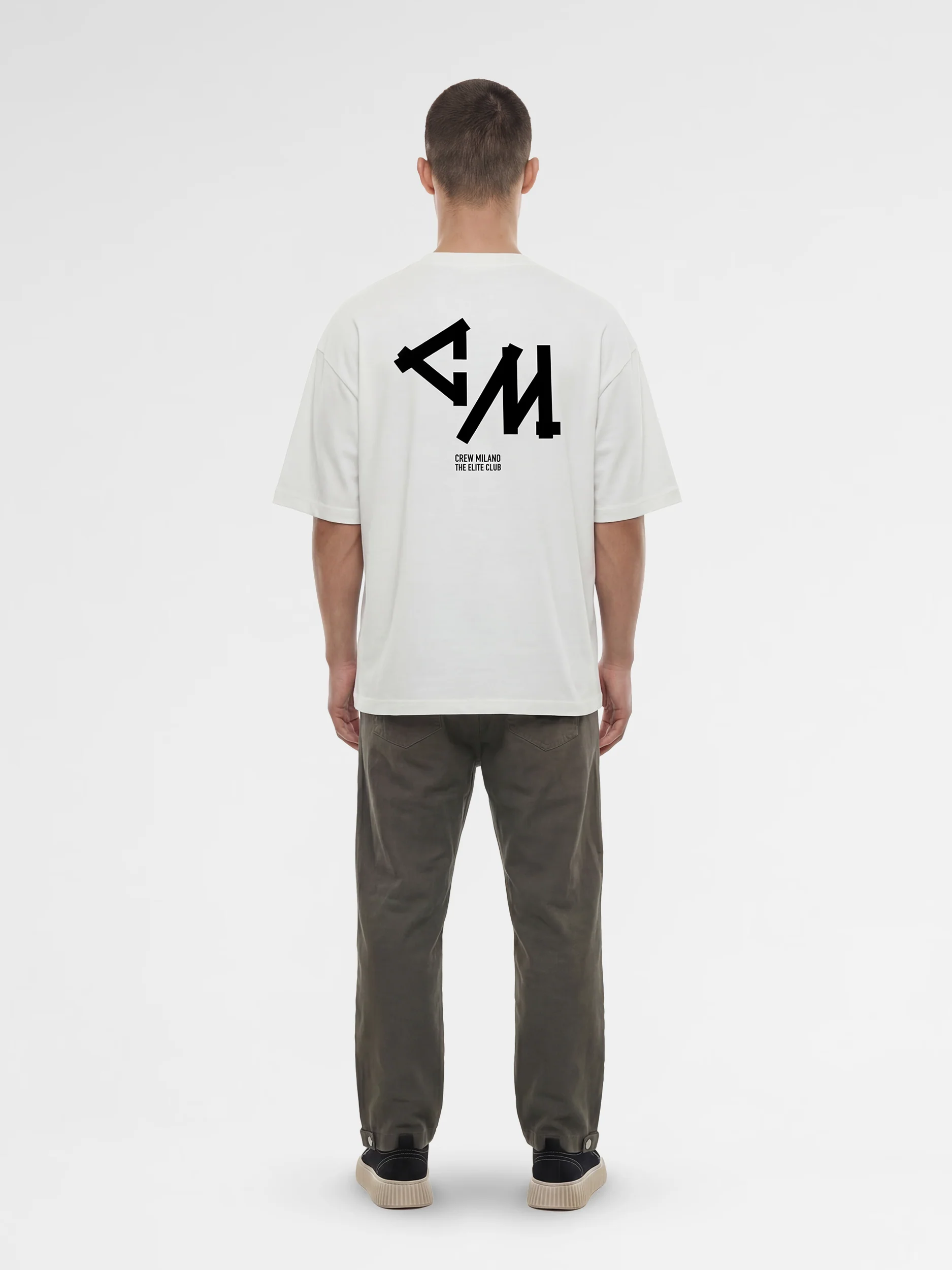 CREW Milano Oversized T-Shirt Logo Print - Image 2