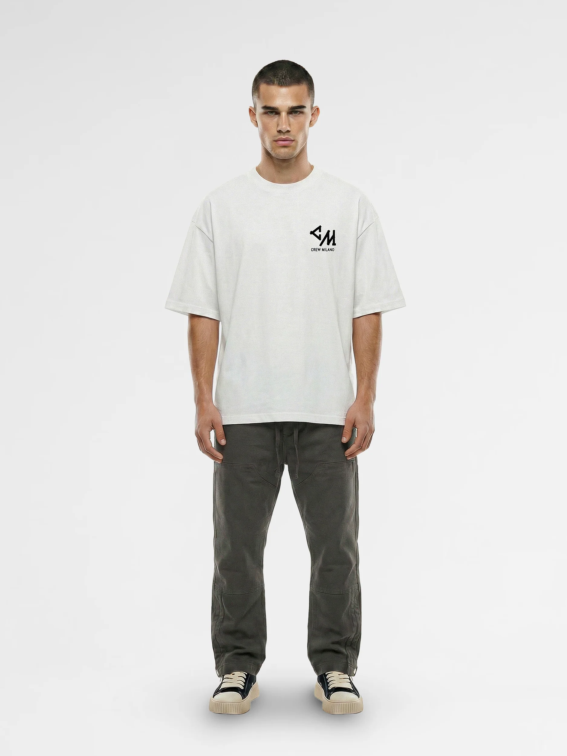 CREW Milano Oversized T-Shirt Logo Print - Image 3