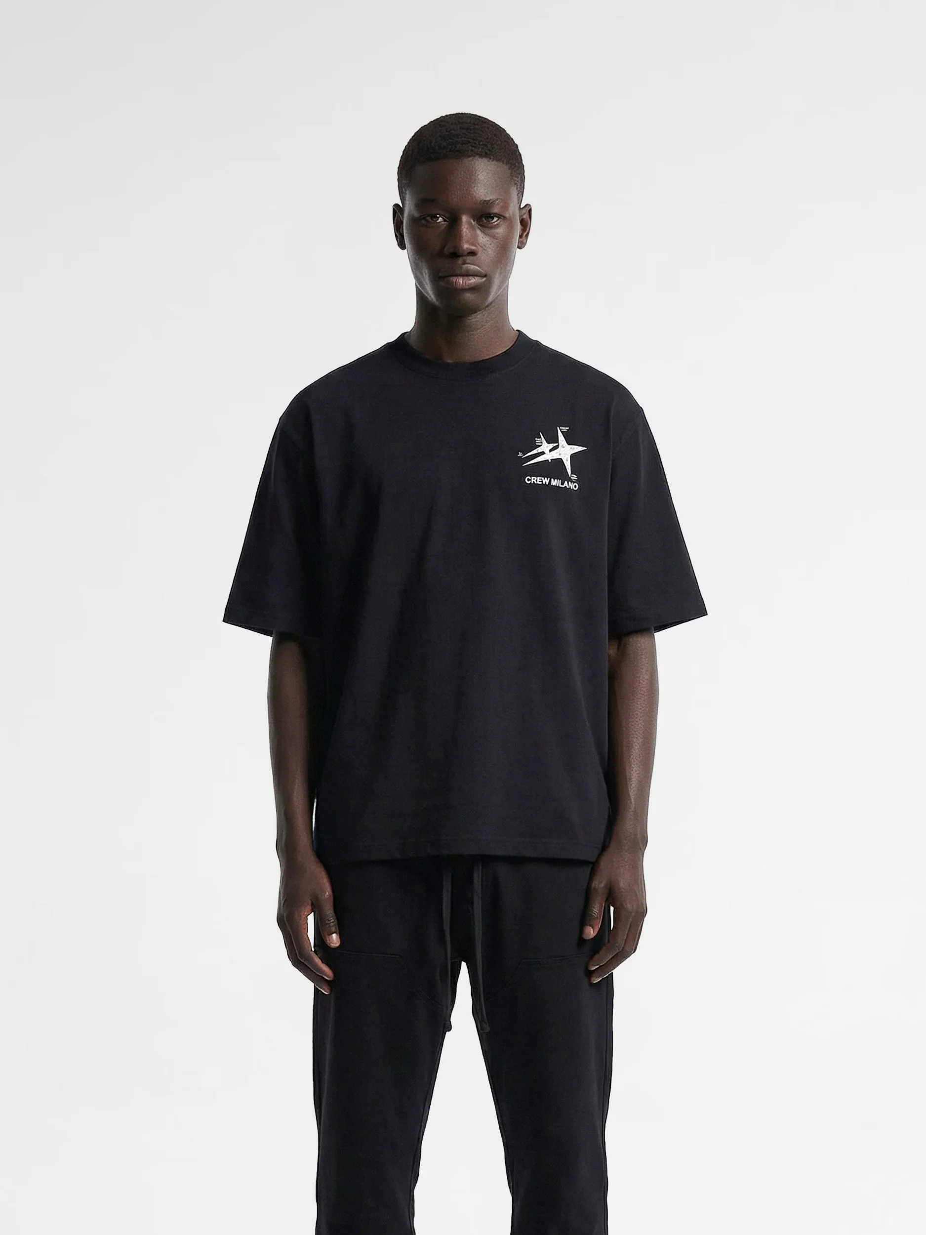 CREW Milano Oversized T-Shirt Logo Print
