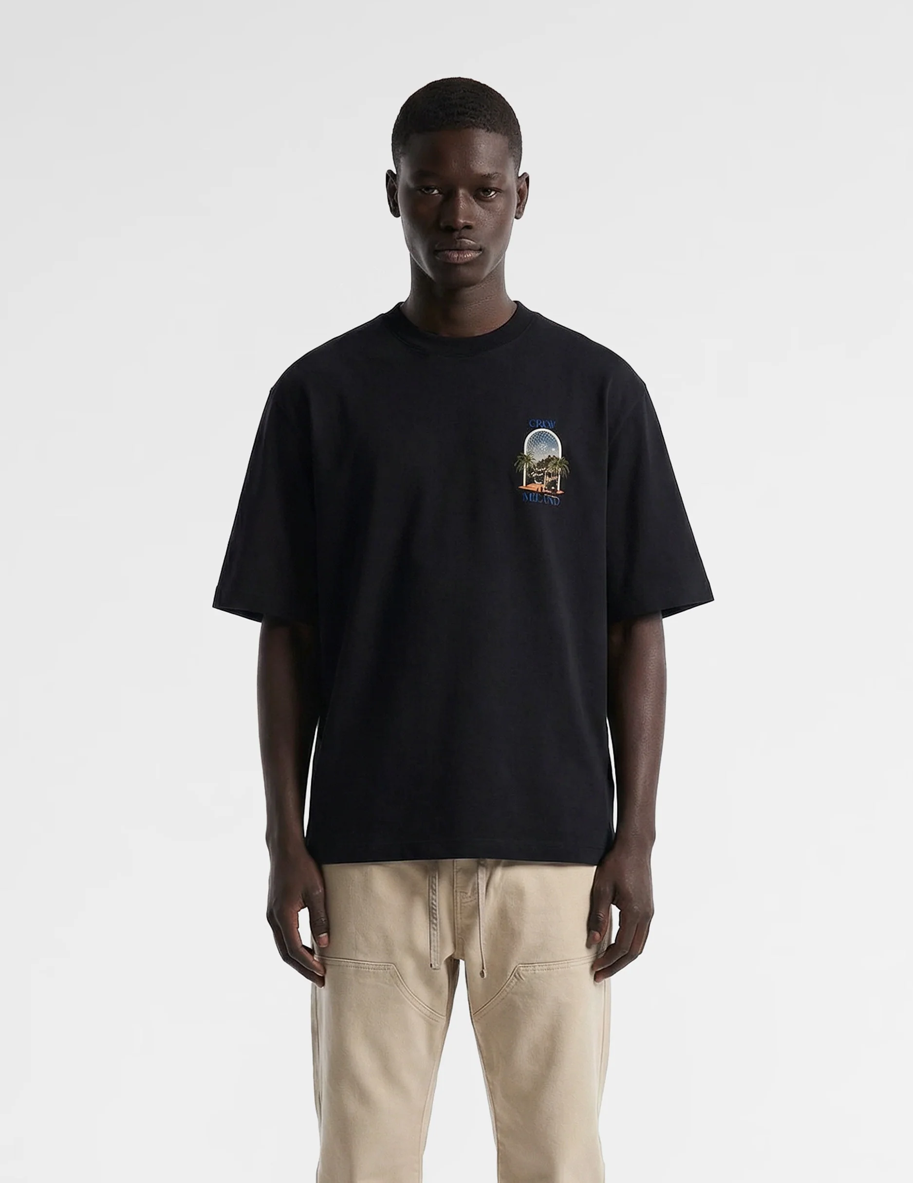 CREW Milano Oversized T-Shirt Logo Print