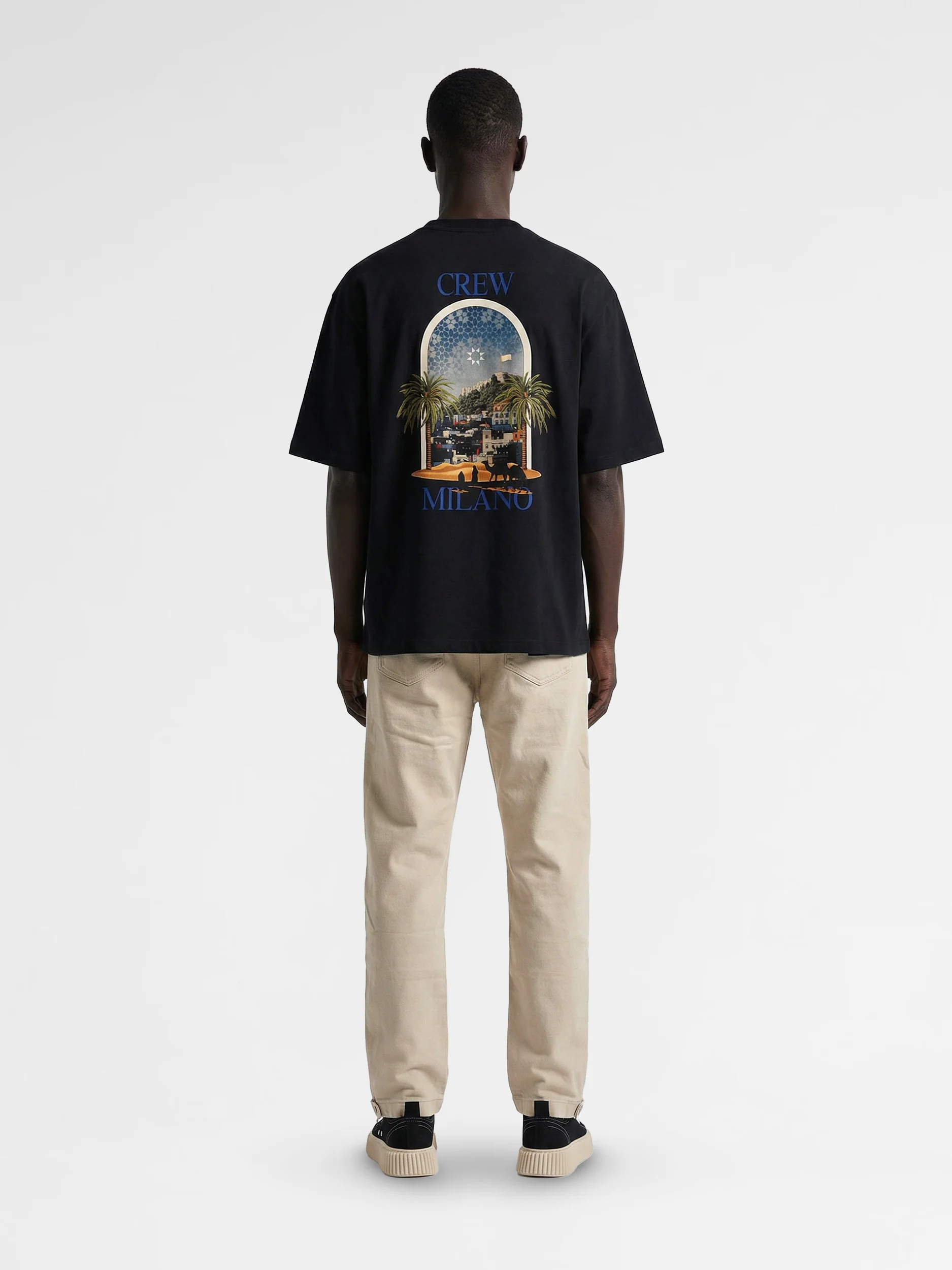 CREW Milano Oversized T-Shirt Logo Print - Image 2