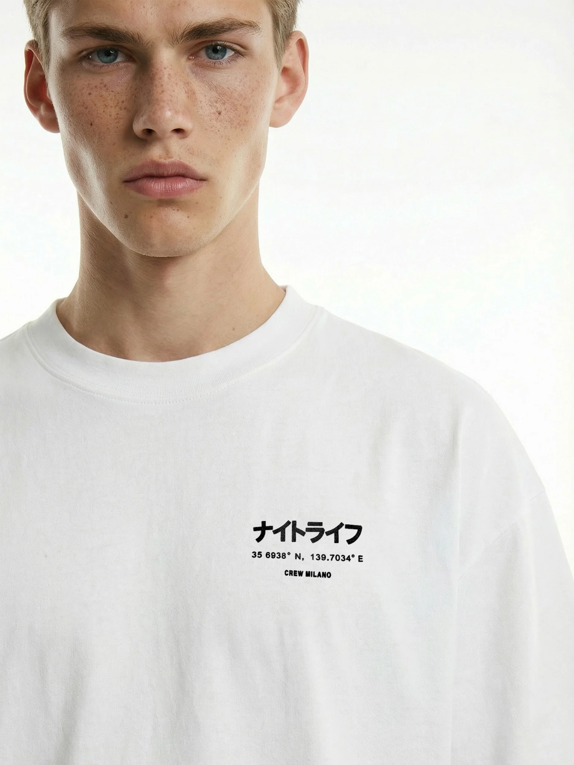 CREW Milano Oversized T-Shirt Logo Print - Image 3