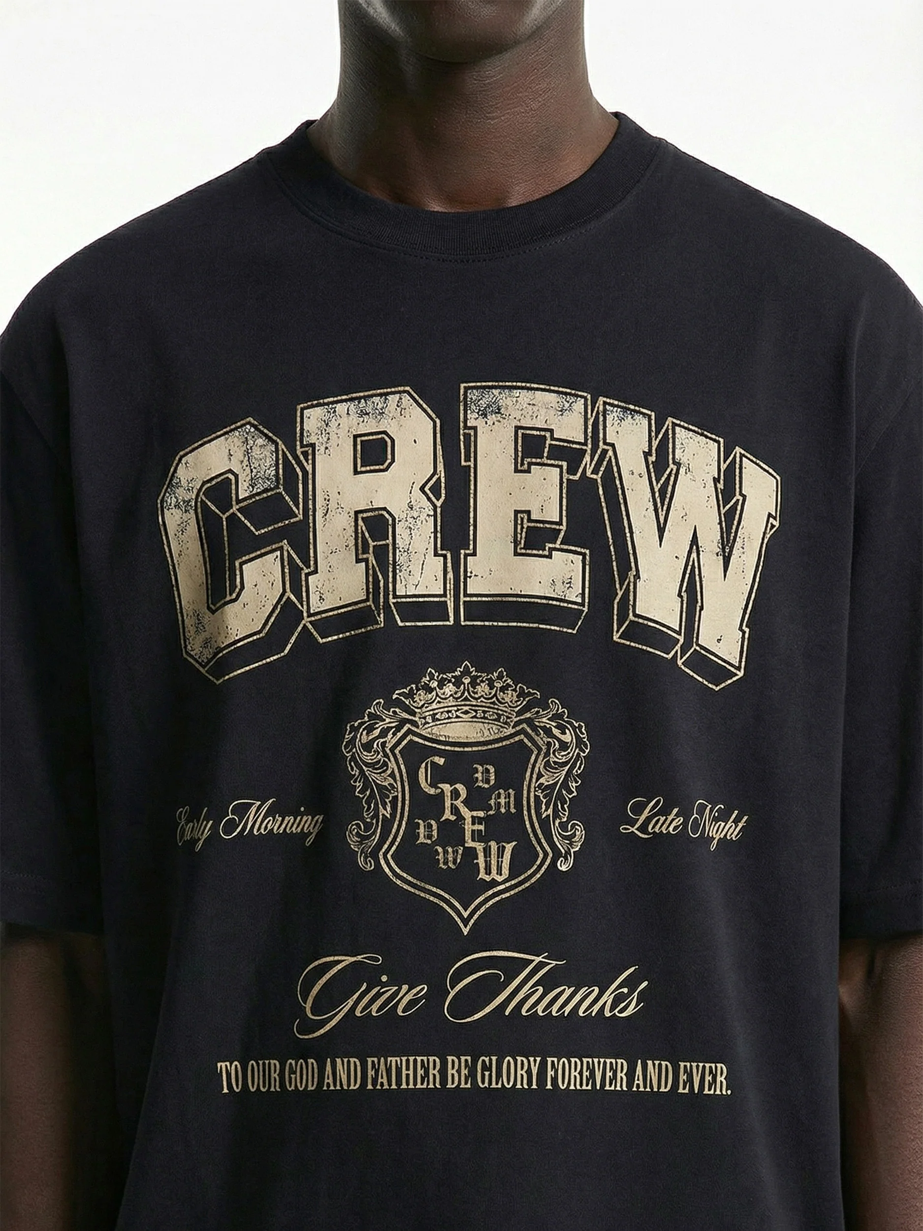 CREW Milano Oversized T-Shirt Logo Print - Image 2
