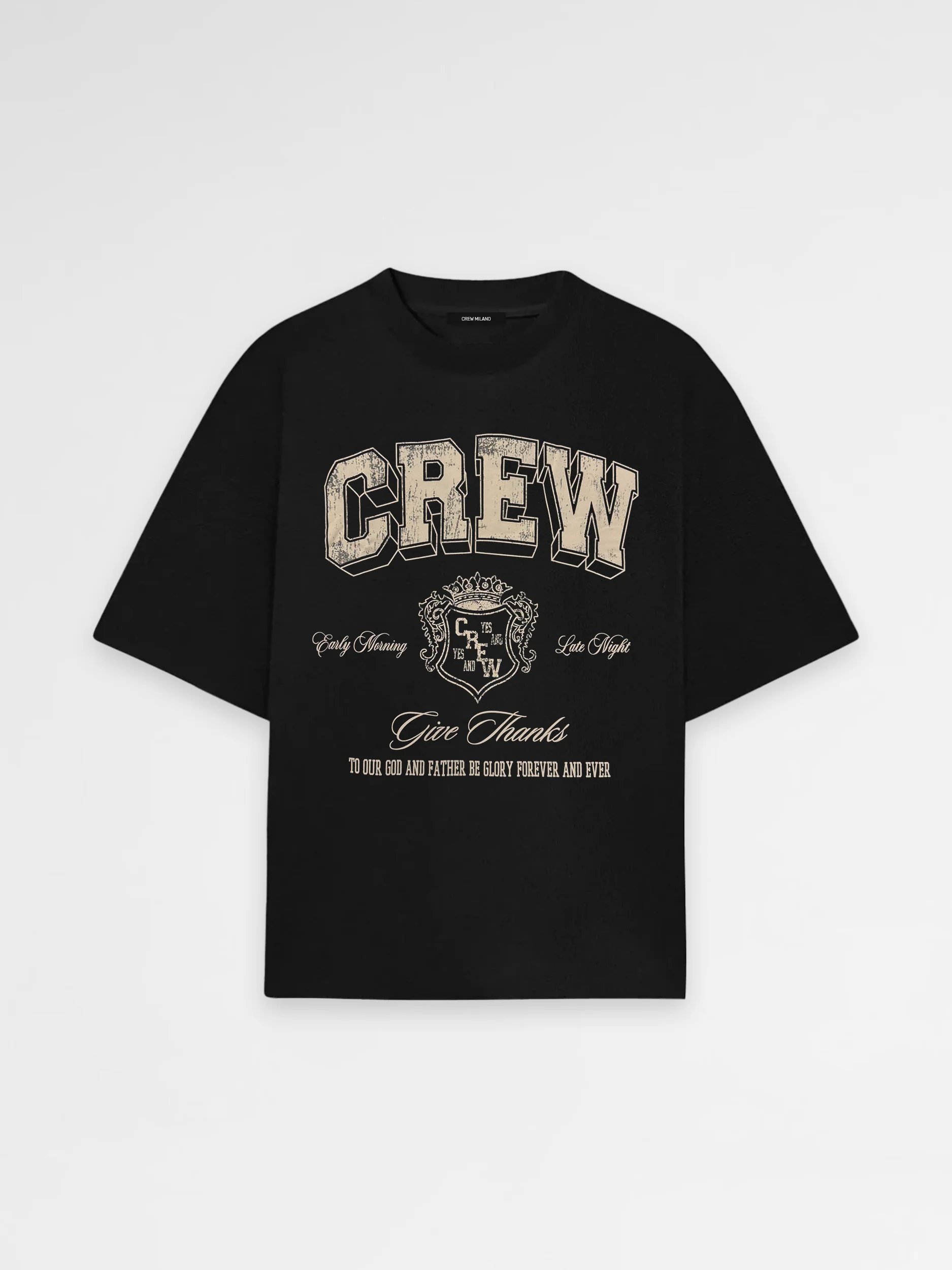 CREW Milano Oversized T-Shirt Logo Print - Image 4