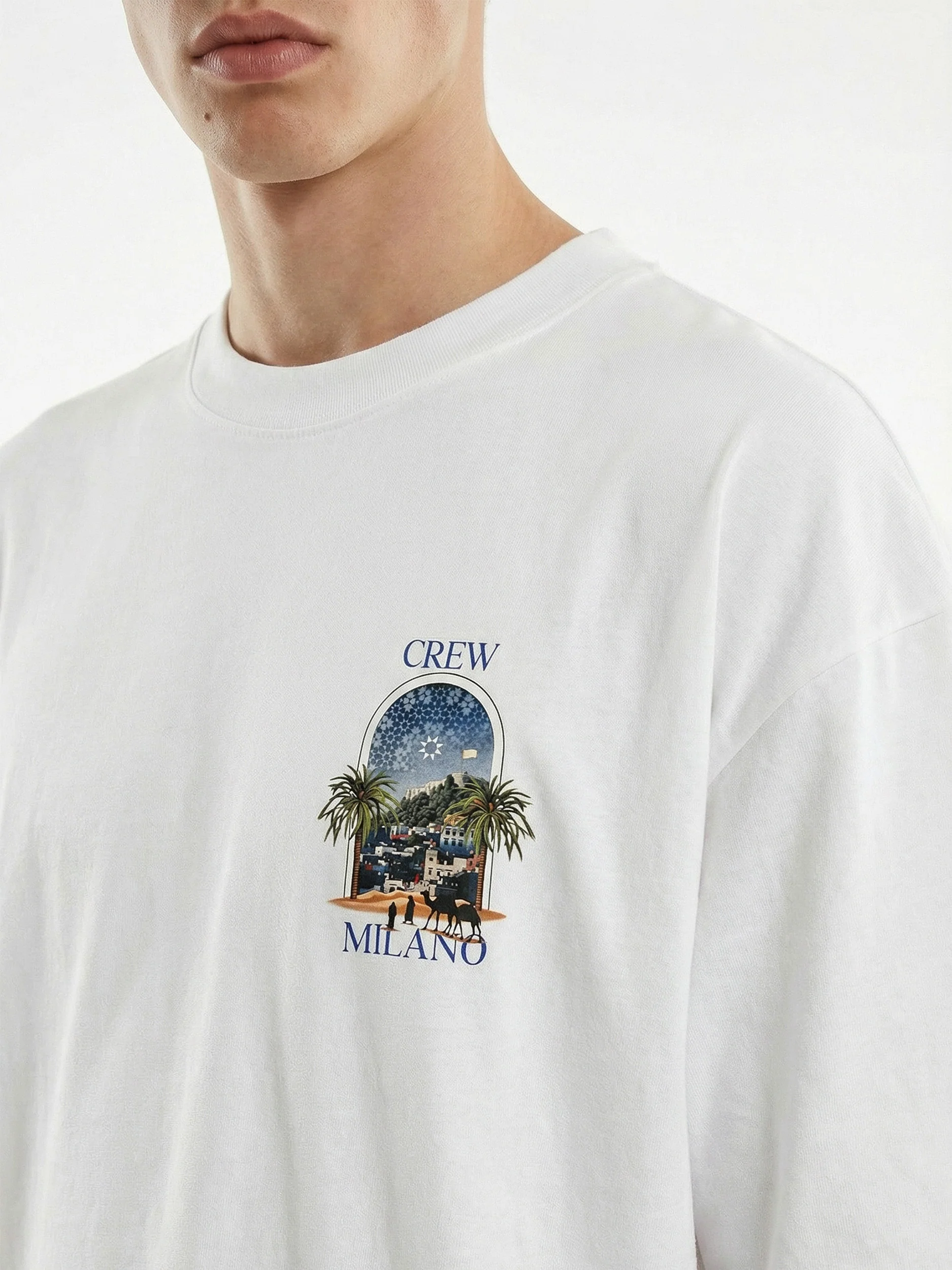 CREW Milano Oversized T-Shirt Logo Print - Image 3