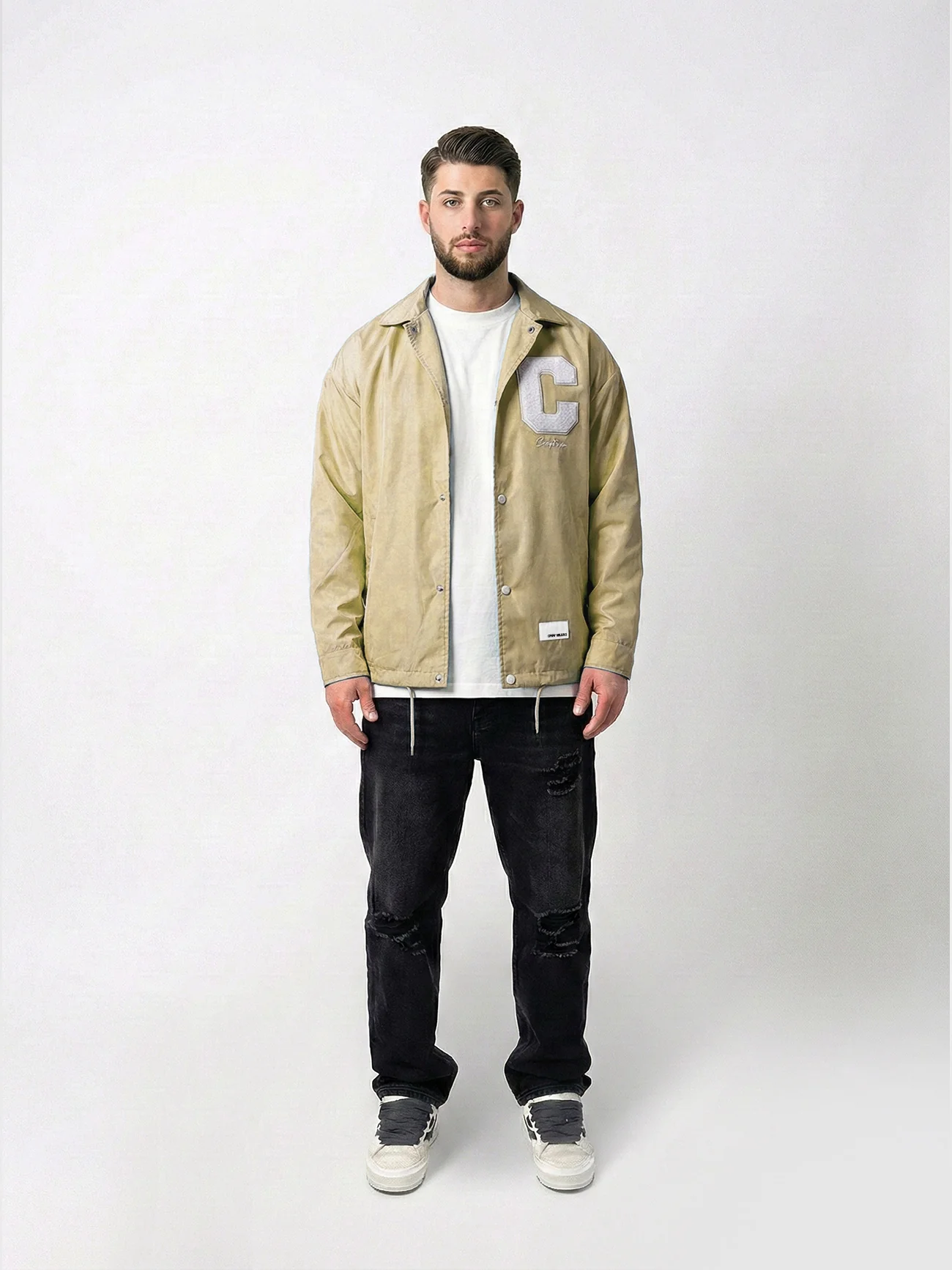 CREW MILANO Relax Logo "C" Nylon Jacket