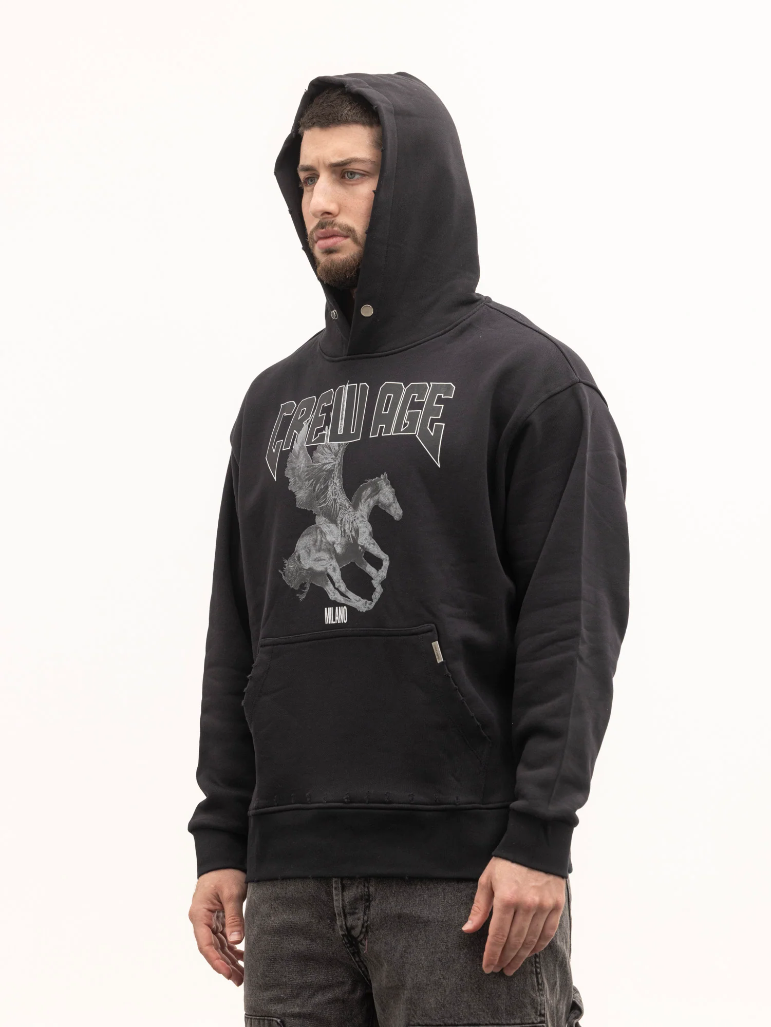 CREW MILANO Relax Logo Hoodie - Image 2