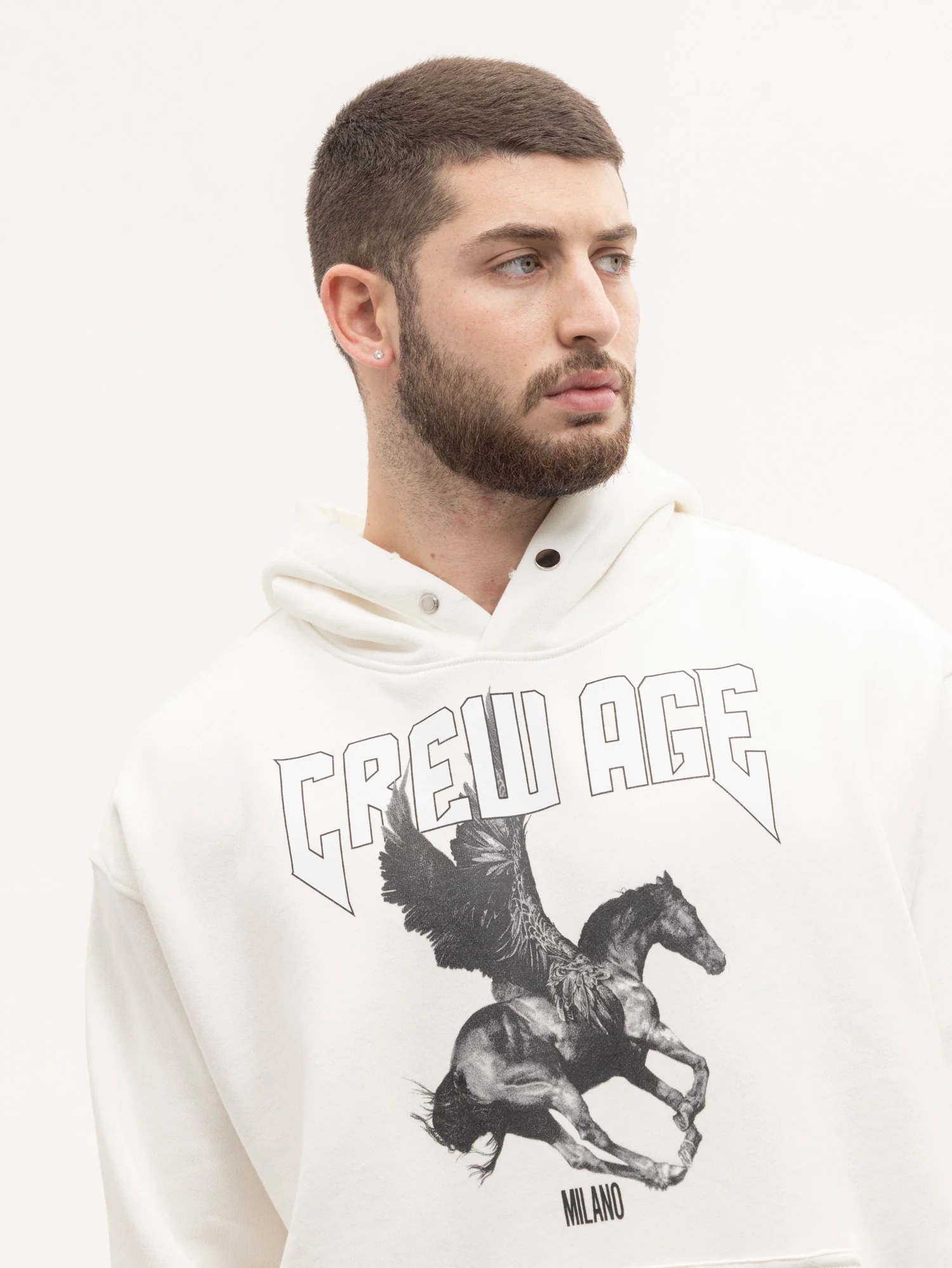 CREW MILANO Relax Logo Hoodie - Image 2